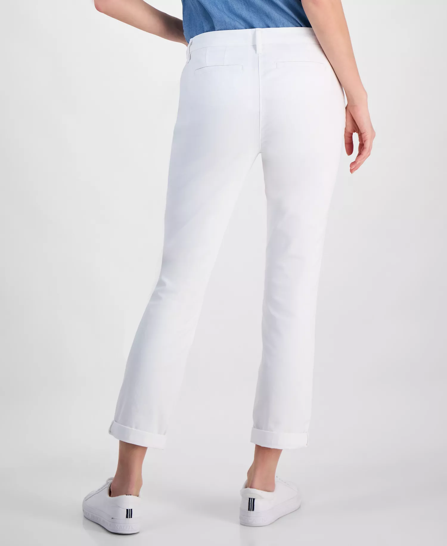 Jeans Women's Montauk Solid Cuffed Chino Pants - Bright White - 10