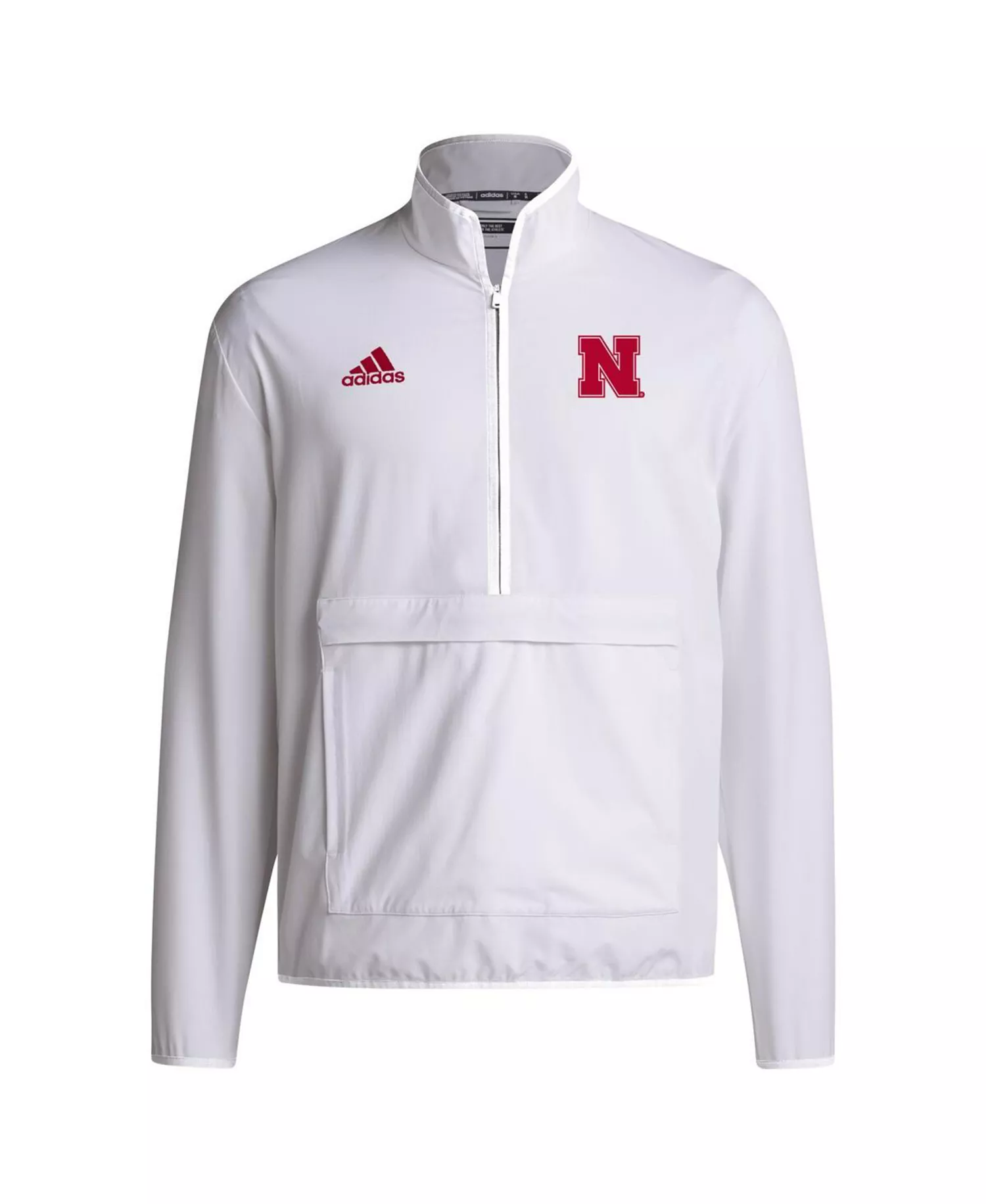 Men's White Nebraska Huskers Coaches Sideline Half-Zip Jacket - White - S