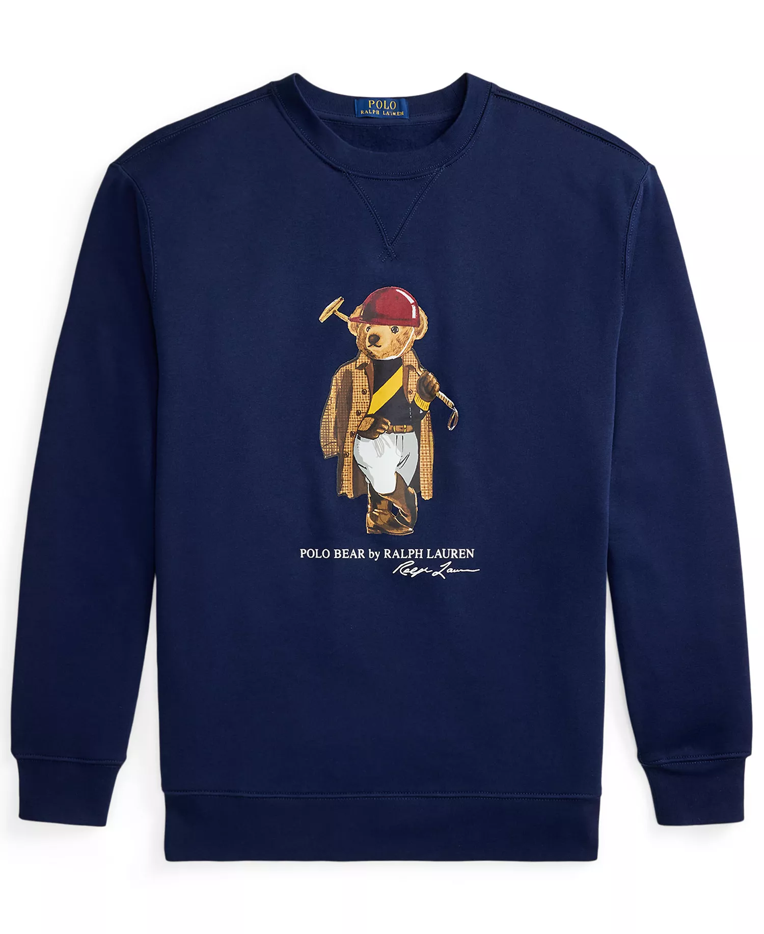 Men's Big & Tall Polo Bear Fleece Sweatshirt - Newport Navy-society Bear - 2LT