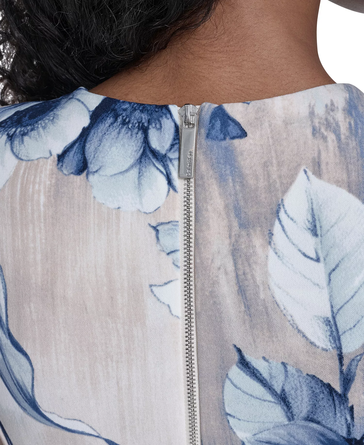 Women's Printed Tulip Short-Sleeve Sheath Dress - Indigo Multi - 10