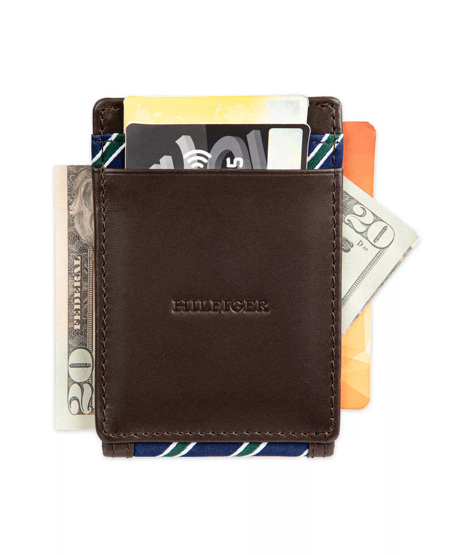 Men's Overlay Front Pocket Wallet - Brown - ONE SIZE