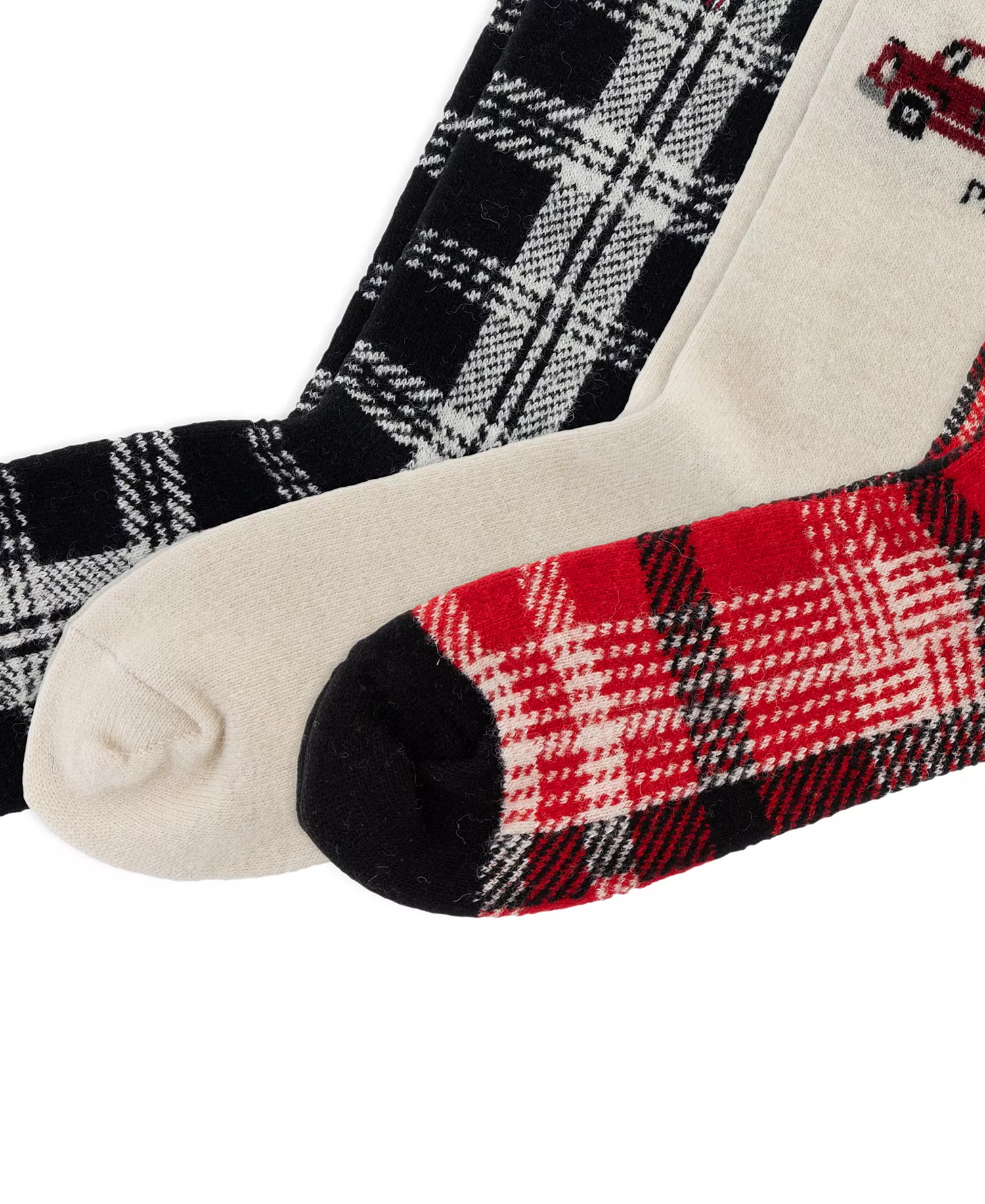 Men's 3-Pack Truck Shirting Plaids Socks Giftbox - Bast - 7-12