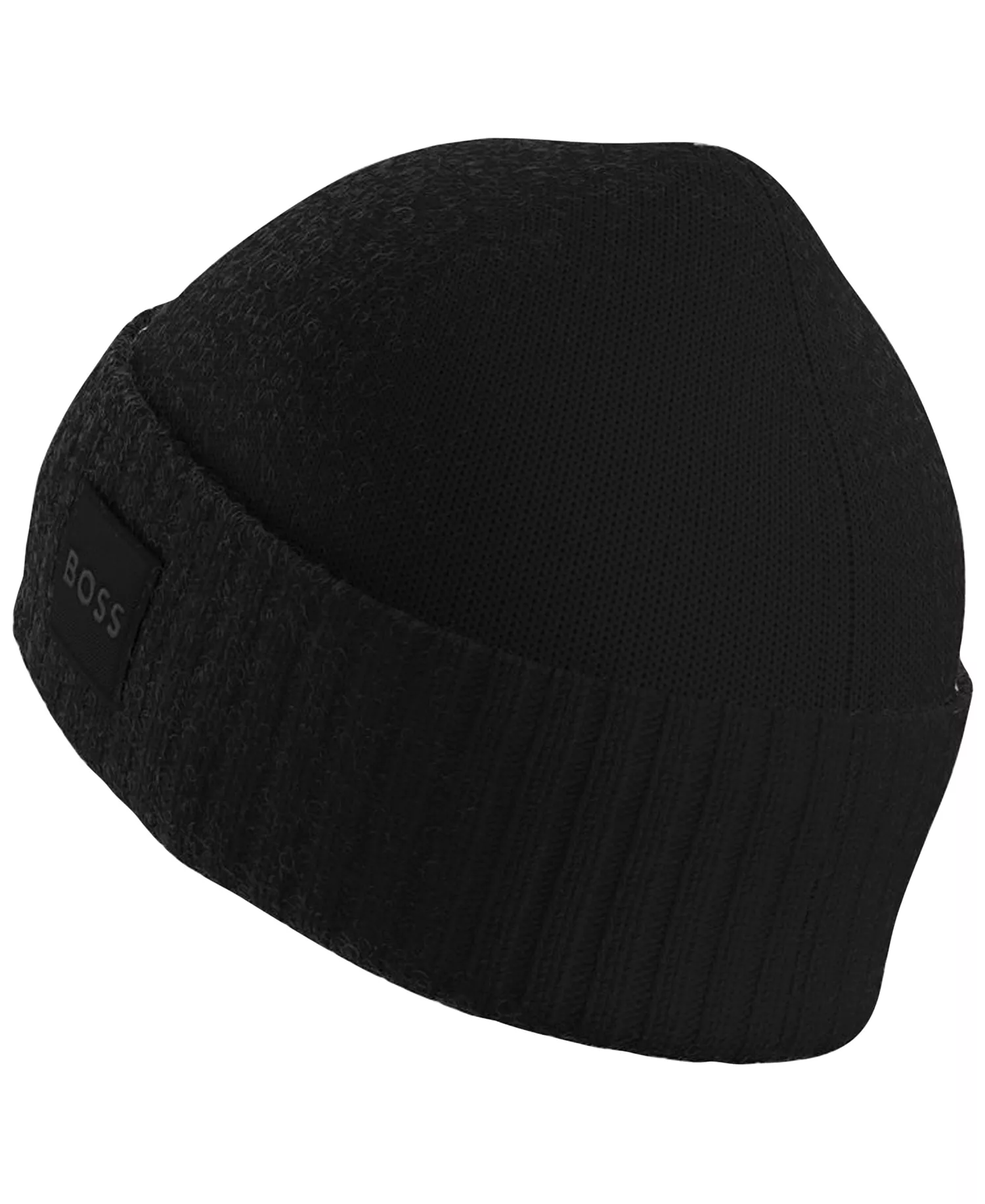 Men's Akaio Turn-Up Beanie Hat - Black - ONE SIZE