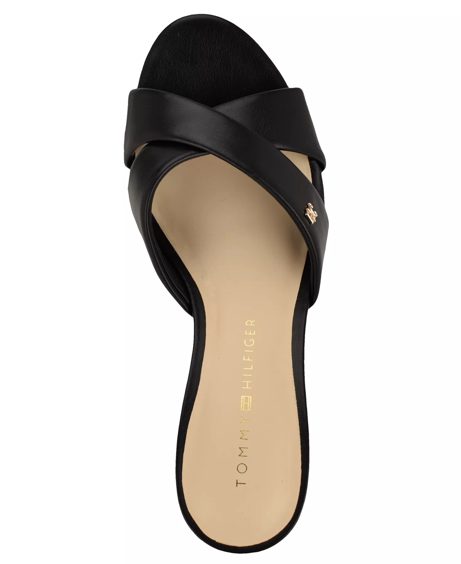 Women's Lanis Criss-Cross Kitten Heel Sandals - Black - 10M