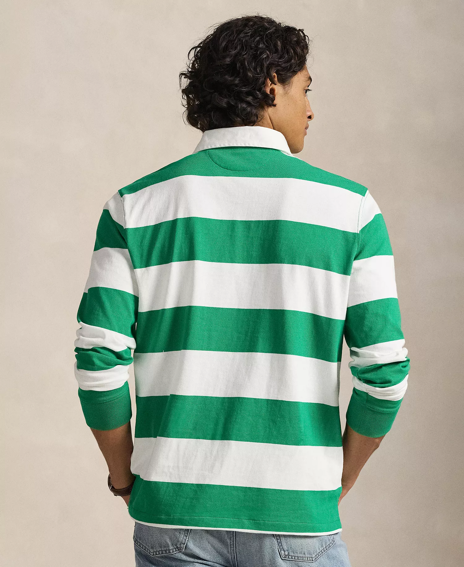 Men's Iconic Rugby Classic-Fit Shirt - Billiard/White - 2XL