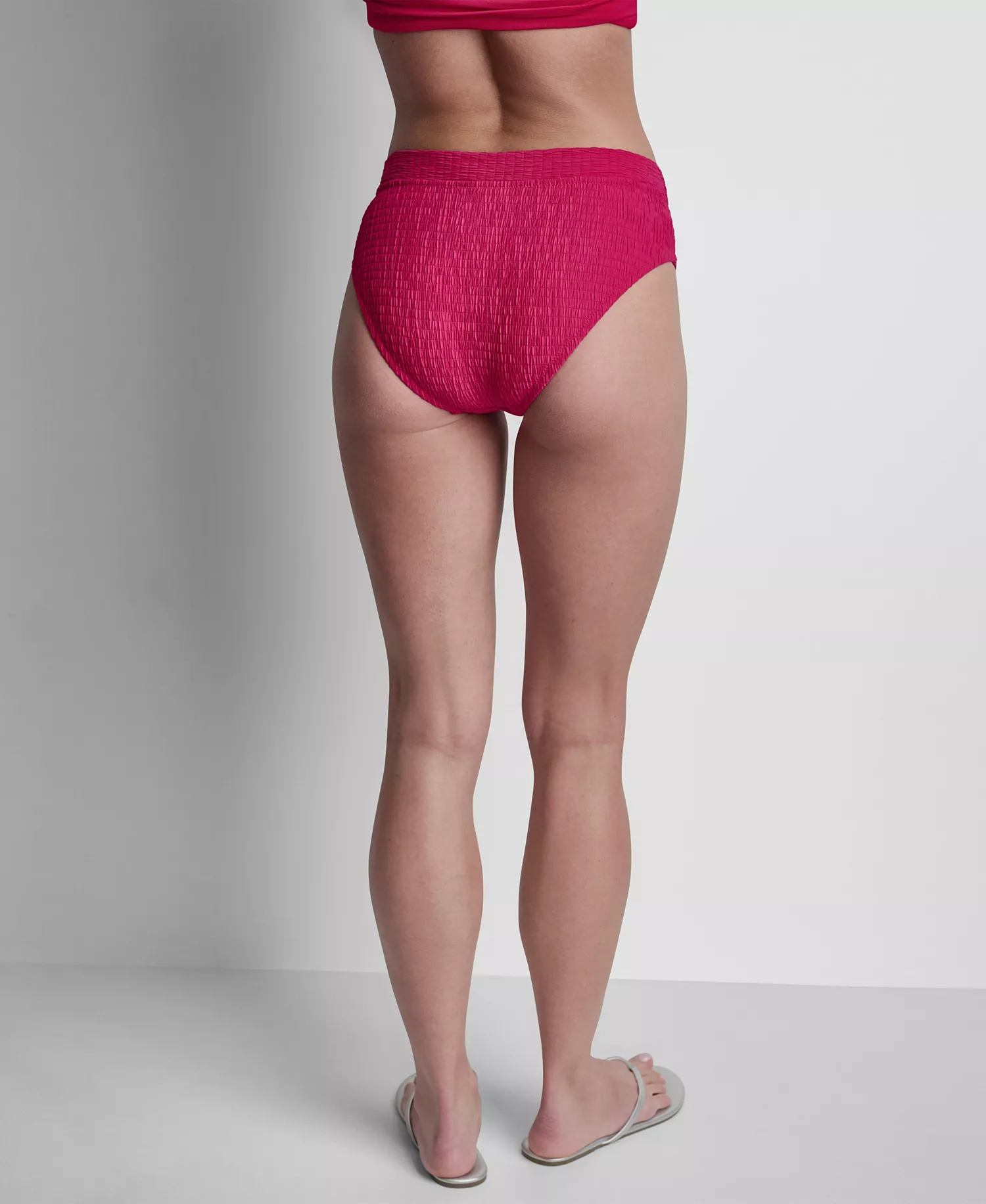 Women's High Waist Bikini Bottoms  - Black Texture - 2XL