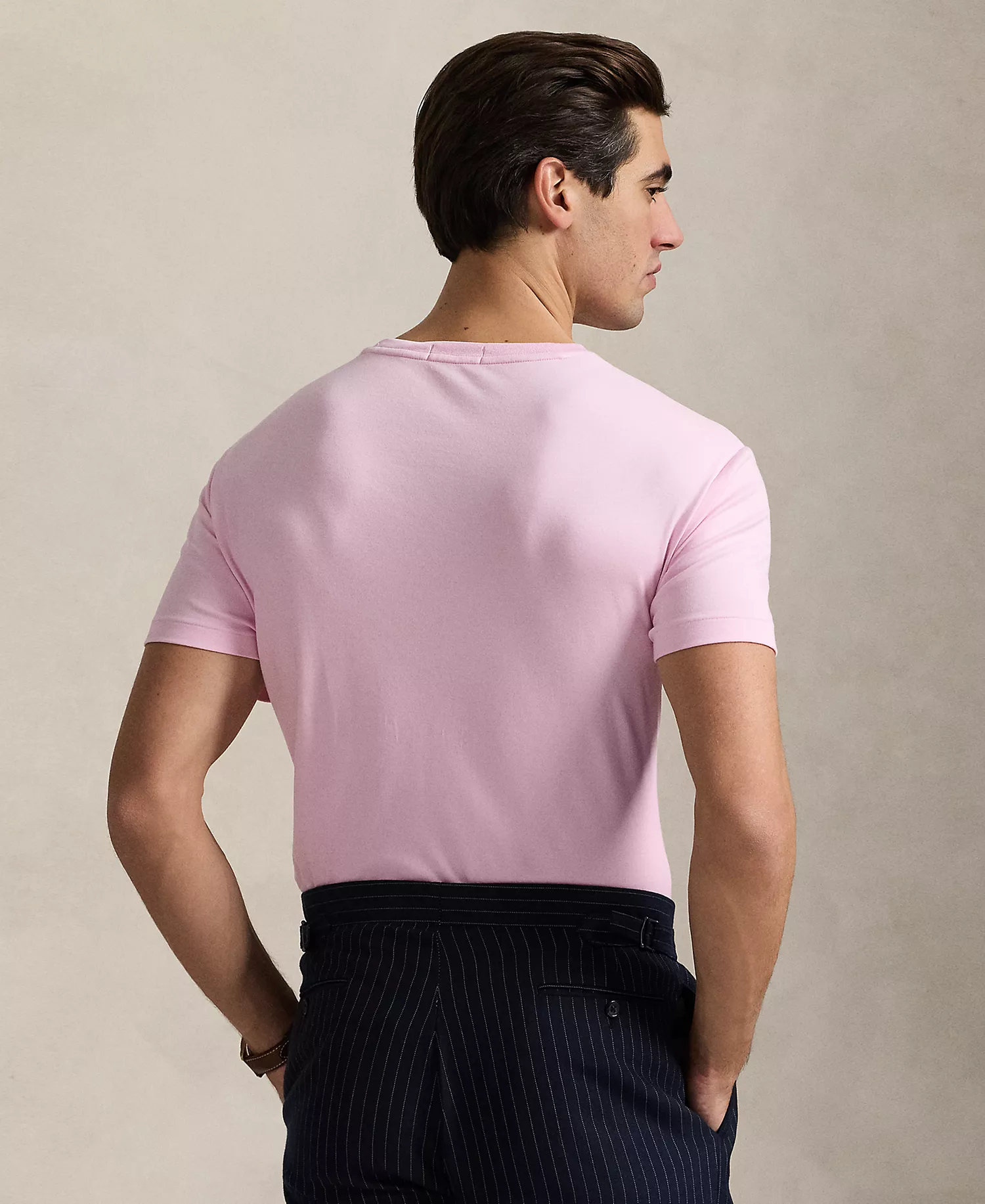 Men's Custom Slim Fit Soft Cotton T-Shirt - Carmel Pink - 2XL
