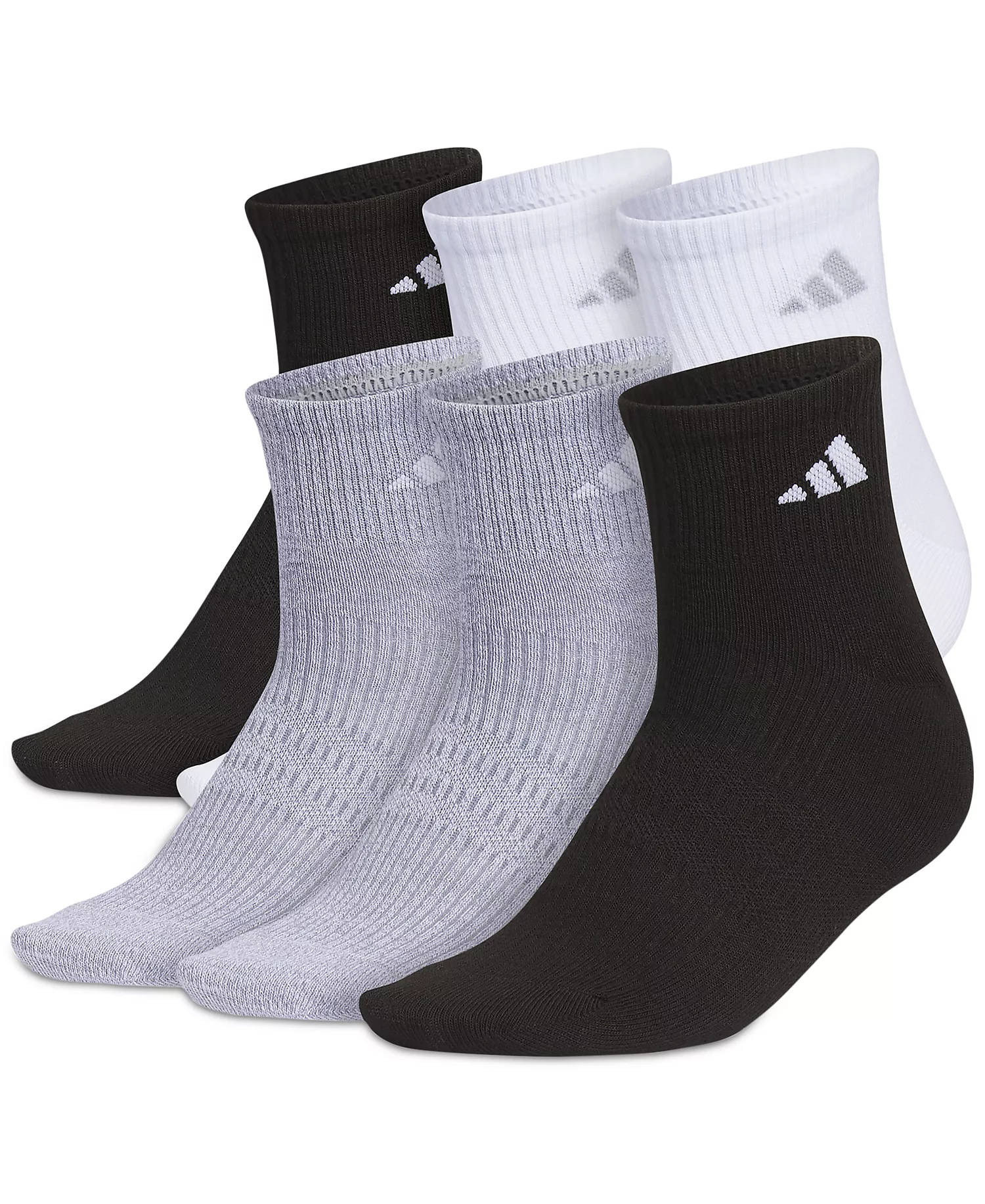 Women's 6-Pk. Superlite 3.0 Quarter Socks - Black/White - 9-11