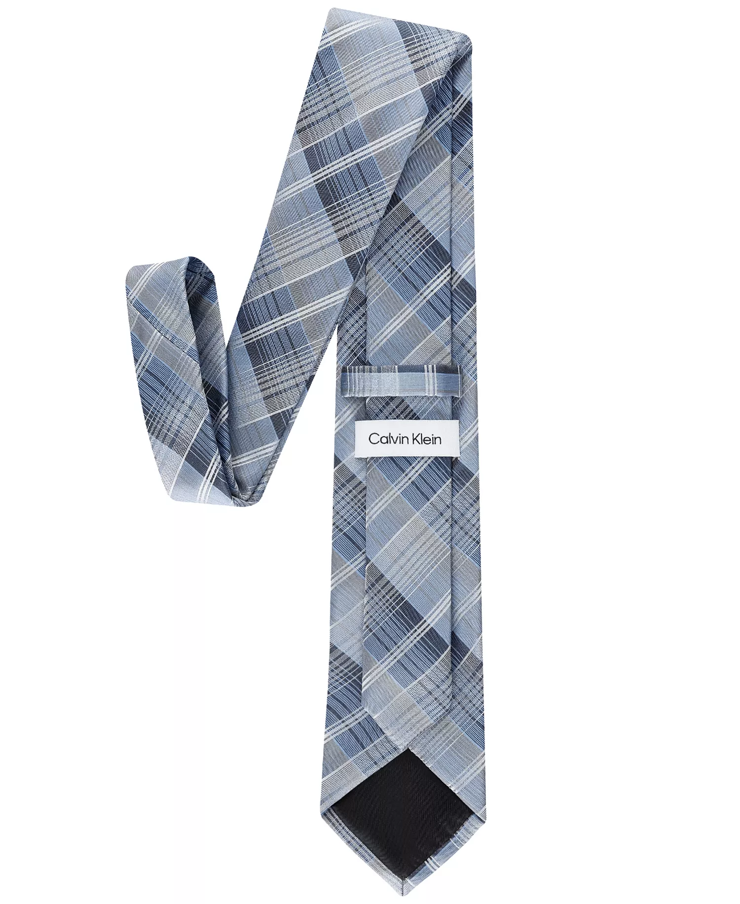 Men's Ombre Plaid Tie - Blue - ONE SIZE