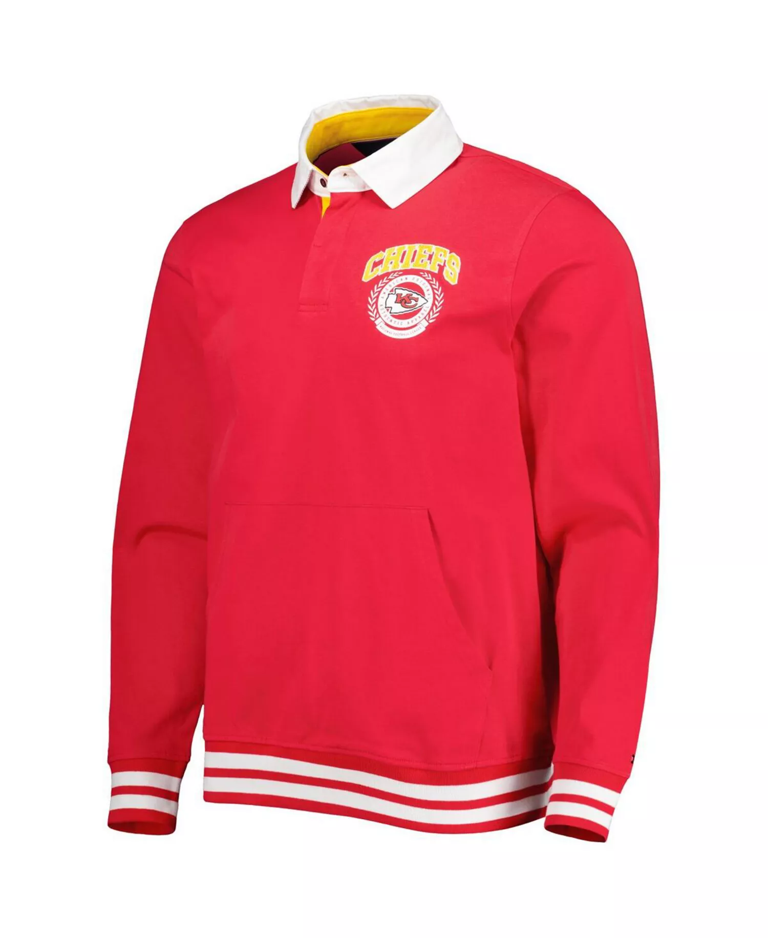 Men's Red Kansas City Chiefs Cody Long Sleeve Polo Shirt - Red - 2XL