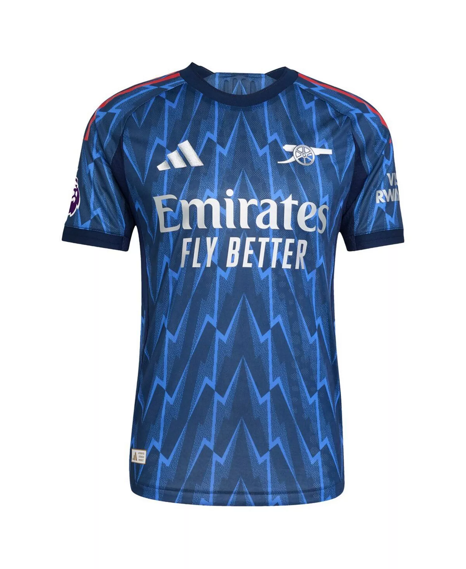 Men's Blue Arsenal 2025/26 Away Authentic Jersey with Patch - Blue - 2XL