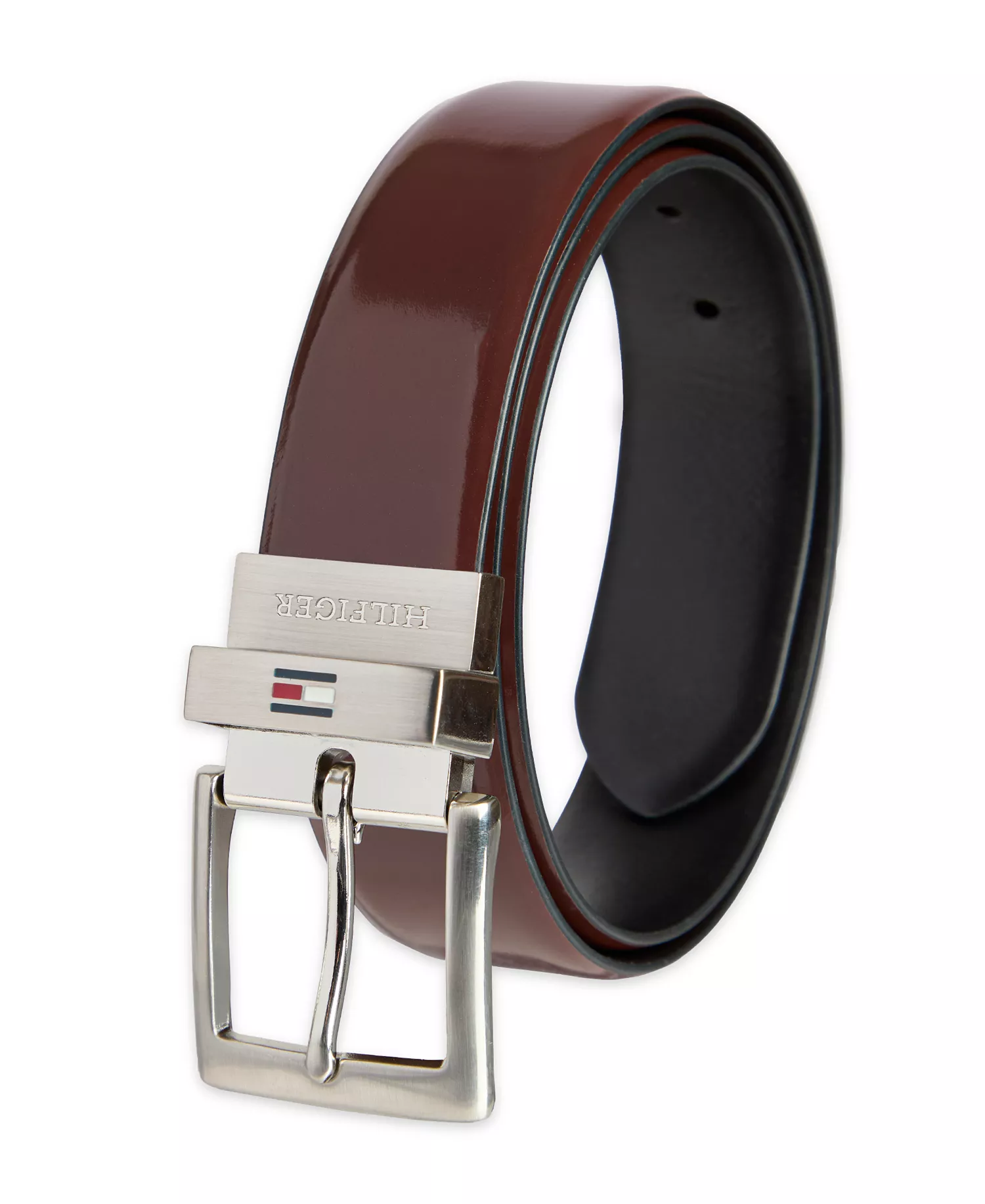 Men's Two-in-One Reversible Leather Dress Belt - Brown/Black - M (34-36)