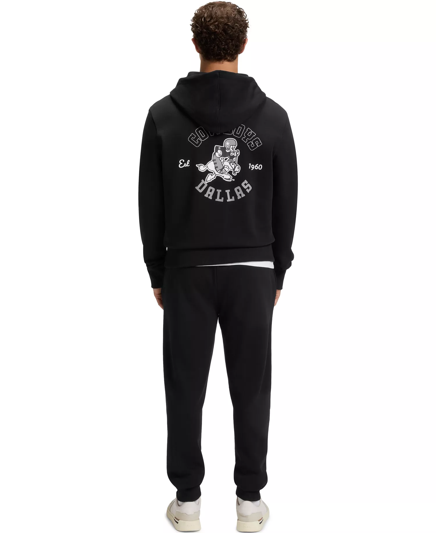 BOSS x DALLAS COWBOYS Regular Fit Zip-Up Hoodie - Black - M