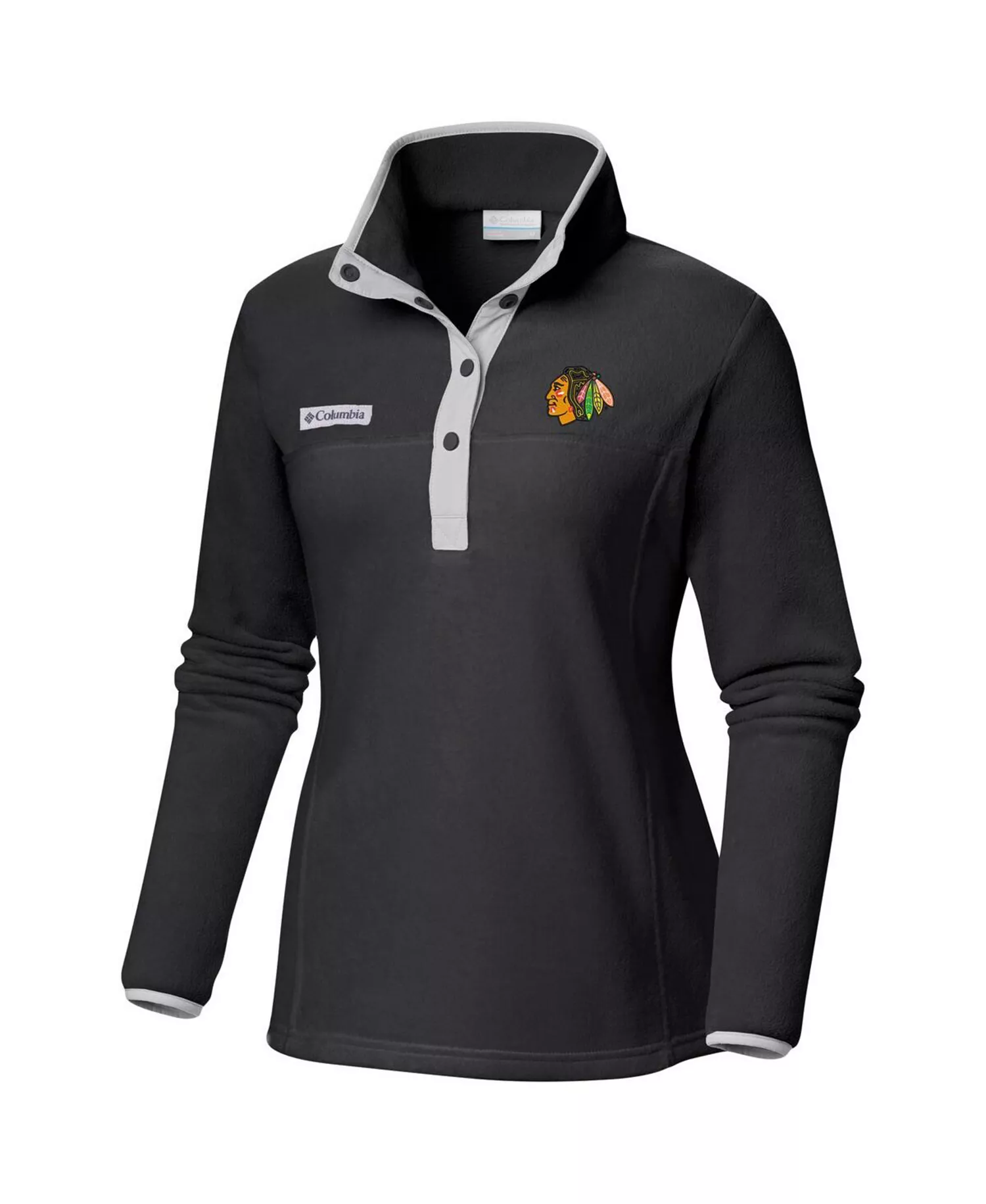 Women's Black Chicago Blackhawks Benton Springs Half-Snap Jacket - Black - S