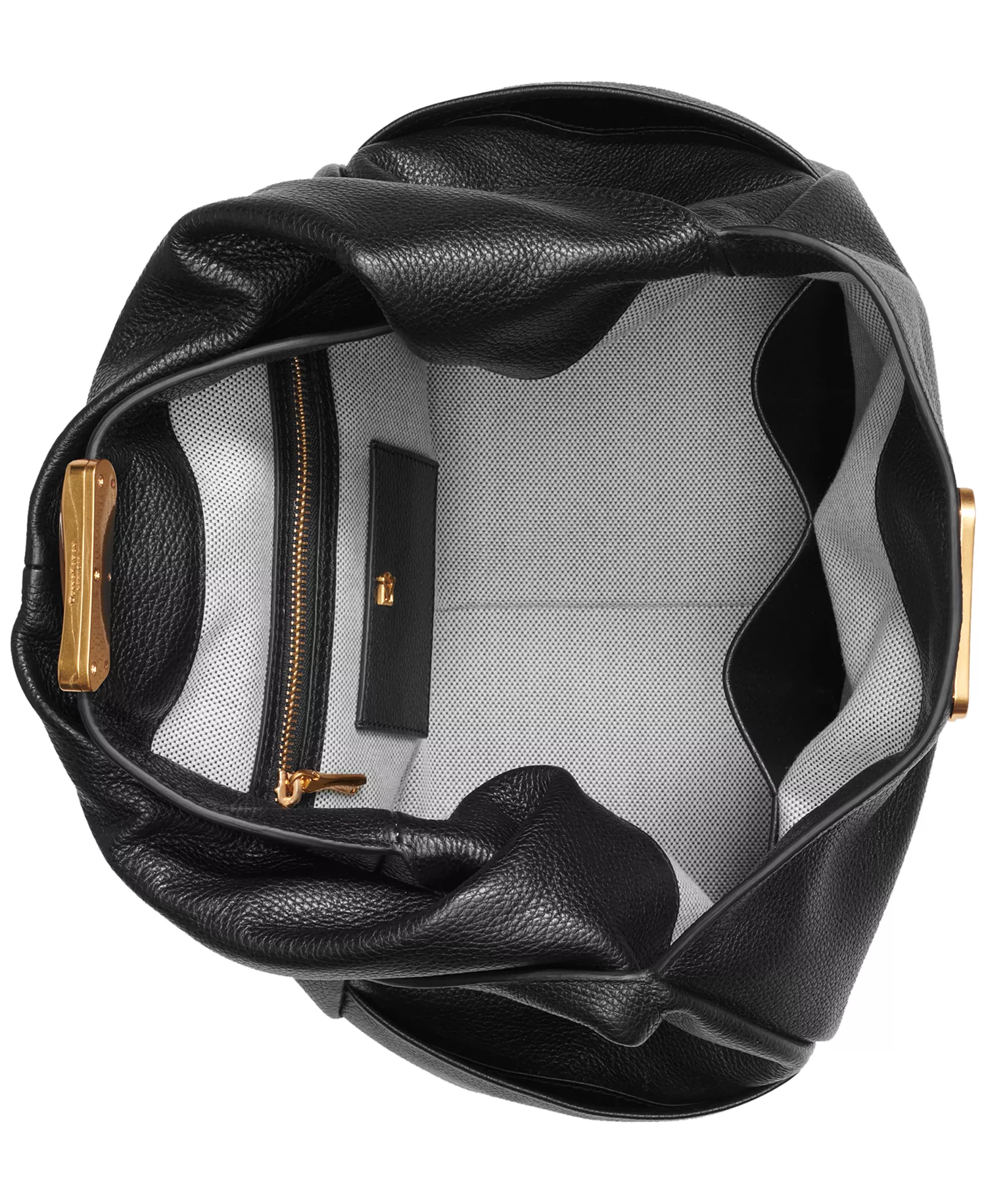 Amagansett Soft-Rolled Leather Shoulder with Sculpted Magnet Closure - Black/gold - NO SIZE