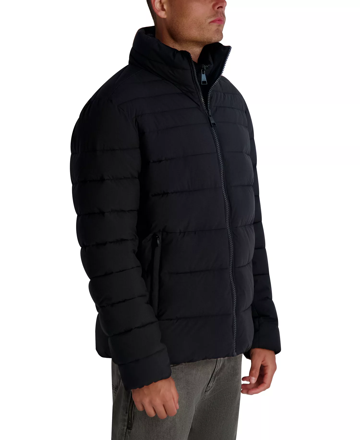 Men's Midweight Puffer Jacket - Black - 2XL