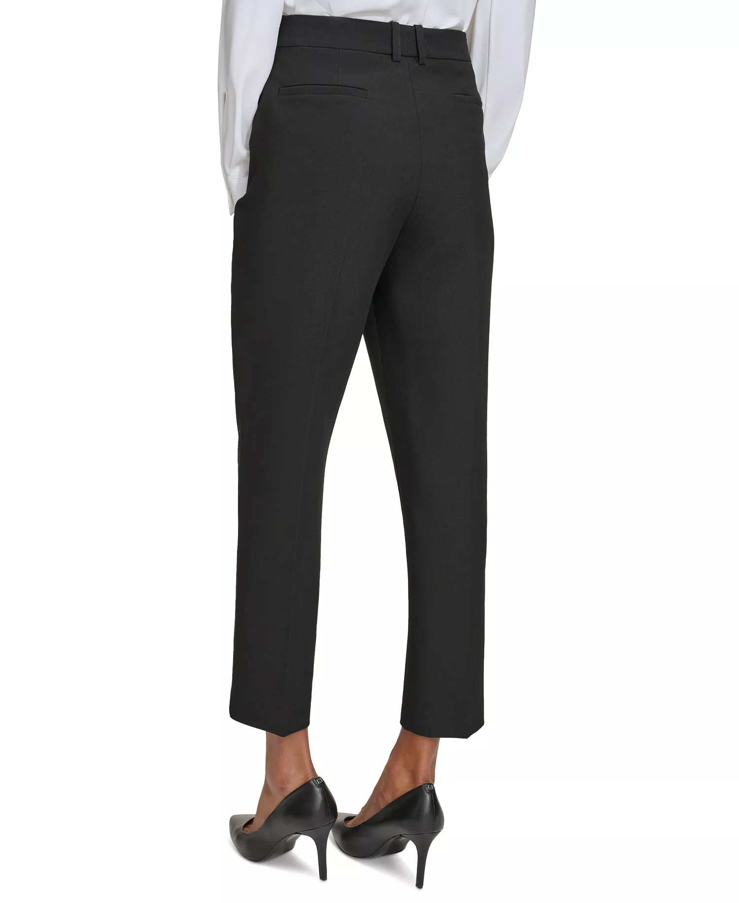 Karl Lagerfeld Women's Slim-Leg Ankle Pants  - Black - 0