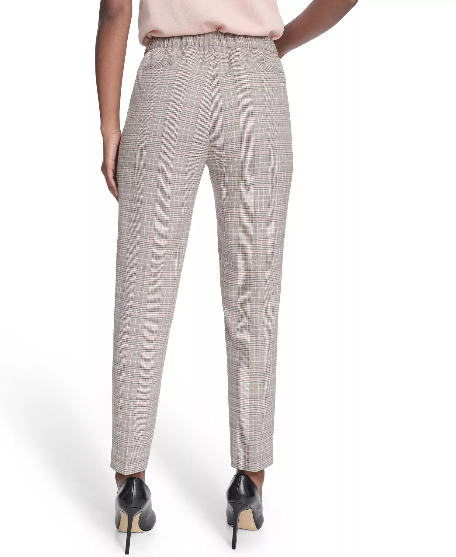 Women's Plaid Sloane Ankle Pants - Pale Pink Multi - 0