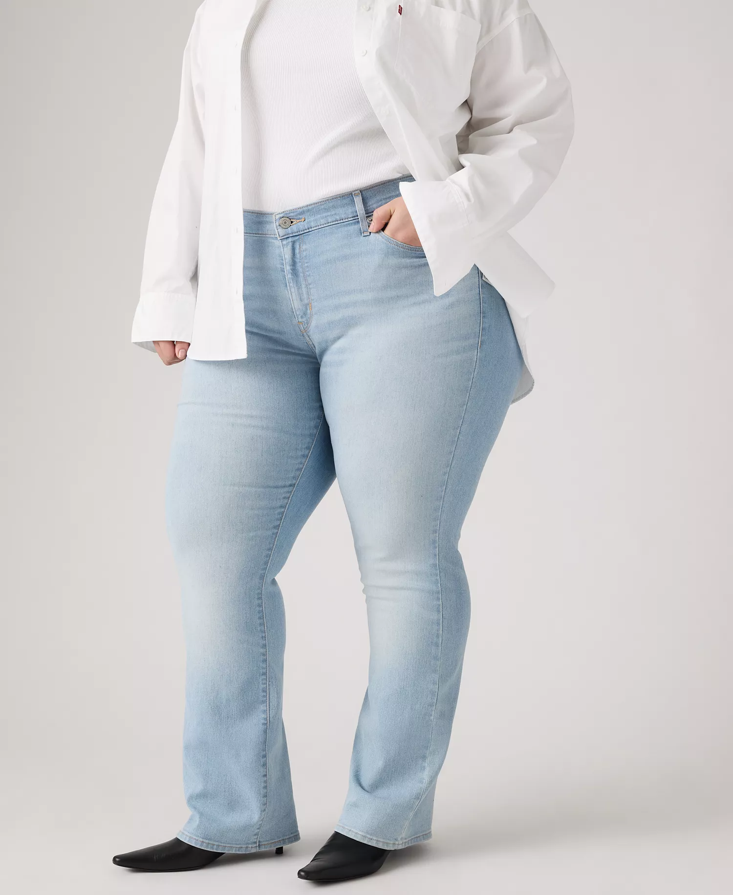 Trendy Plus Size 415 Classic Bootcut Jeans - Eternal Indigo Light Plus - 16W