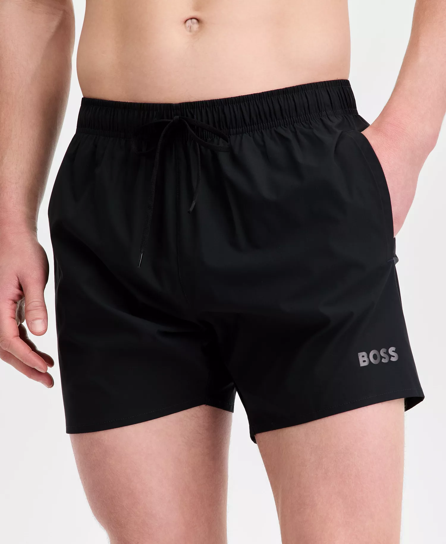 BOSS by Men's Bay 5" Stretch Swim Trunks - Black - 2XL
