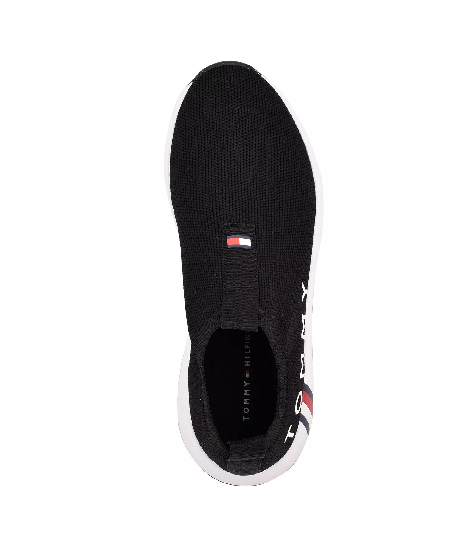 Aliah Knit Sporty Slip-On Sneakers - Black - 10M