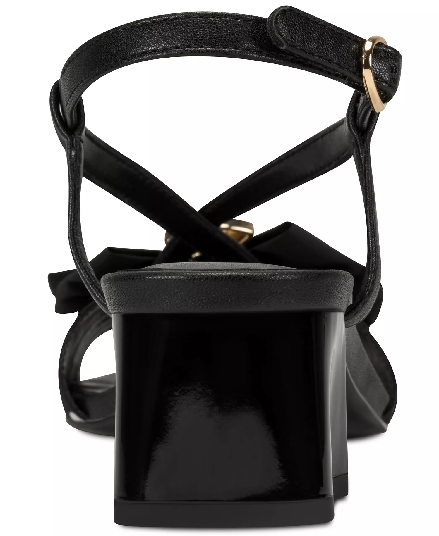 Suttyn Bow Polka-Dot Heeled Sandals - Black/White - 10