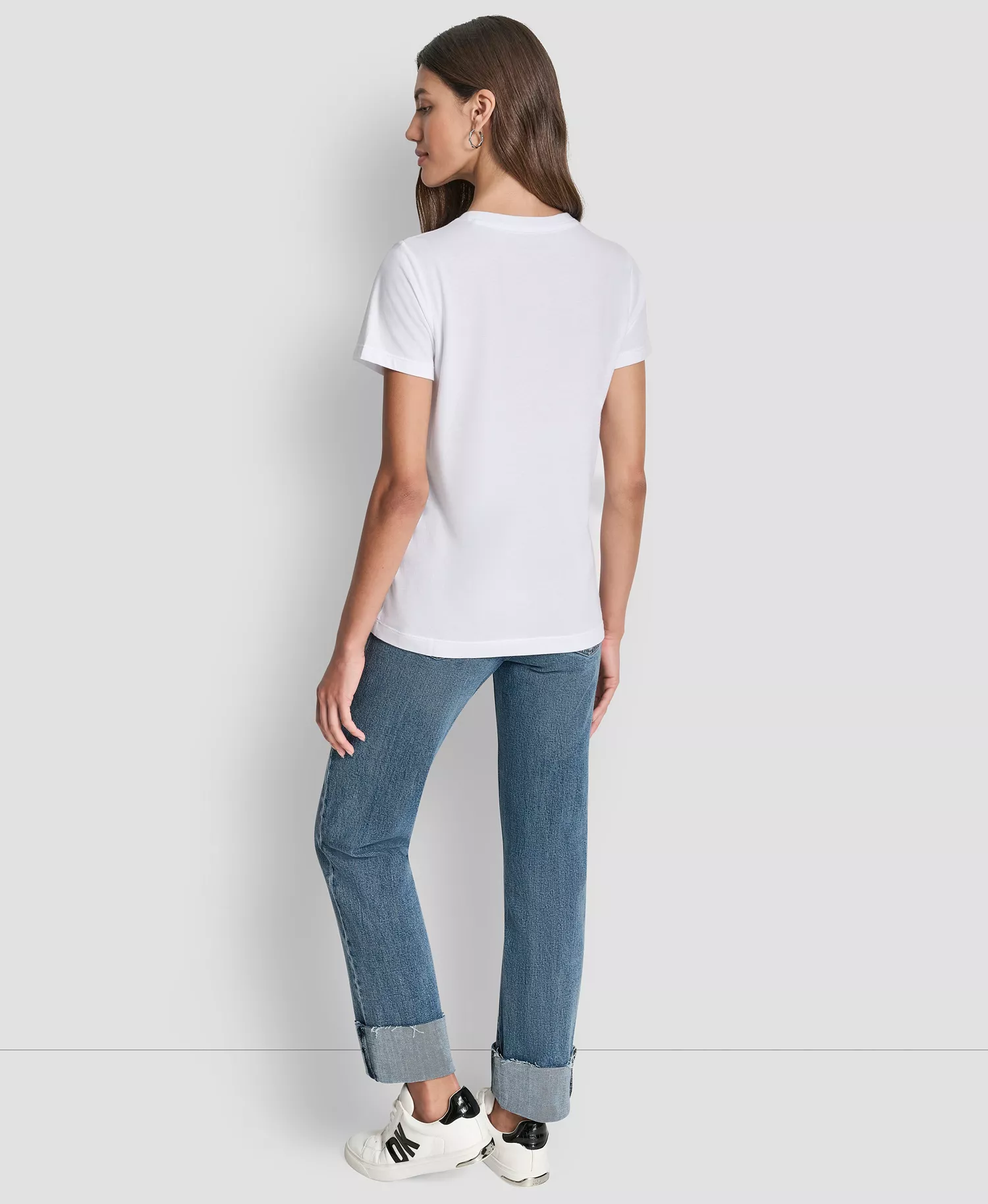 Women's Short Sleeve Crewneck T-shirt - White/Clear Silver - M