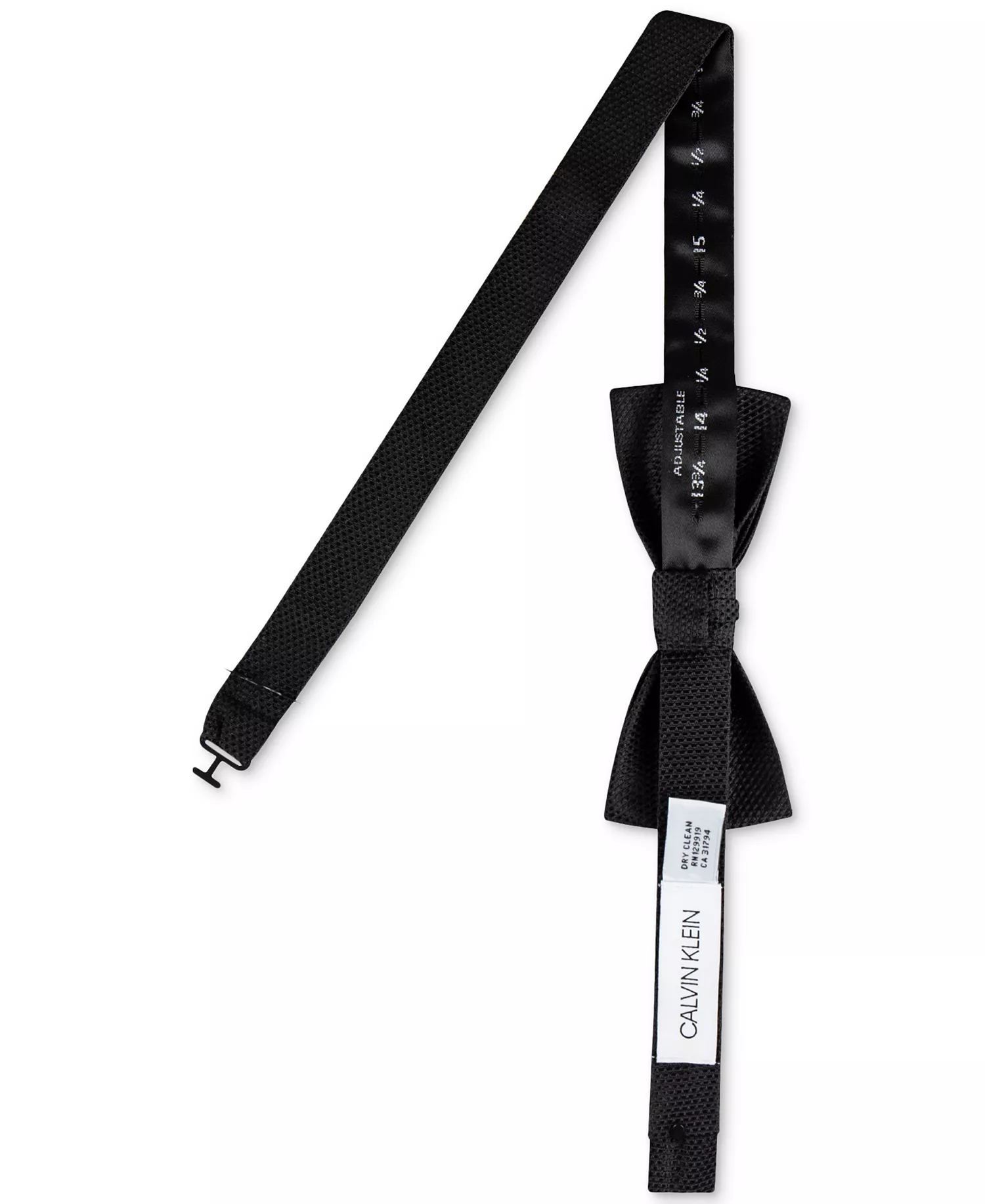 Men's Textured Solid Bow Tie - Black - ONE SIZE