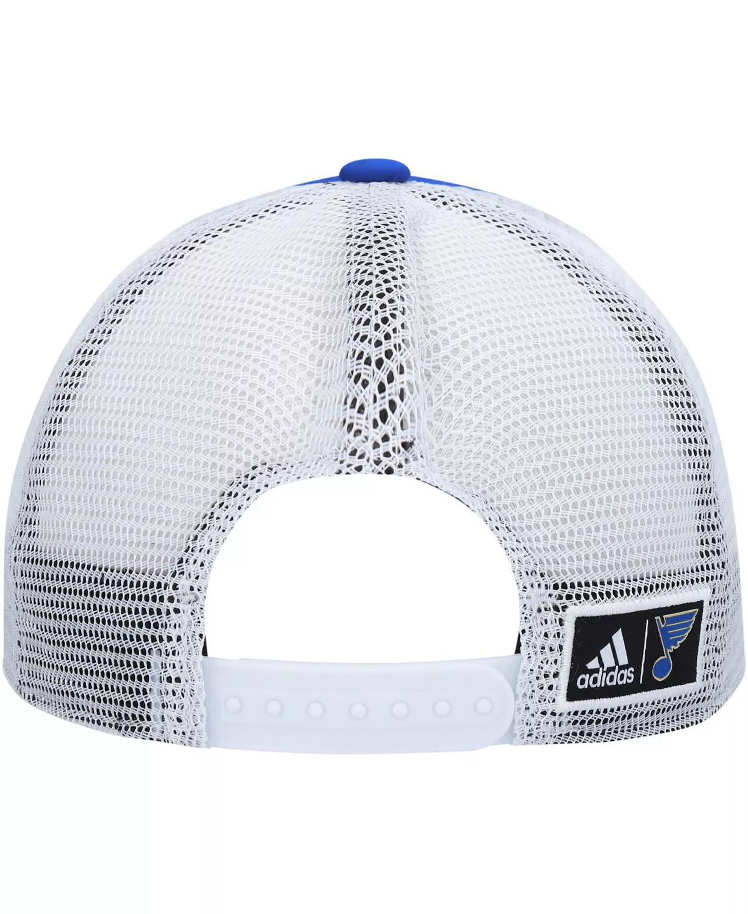 Men's Blue, White St. Louis Blues Team Plate Trucker Snapback Hat - Blue, White - One Size Fits All
