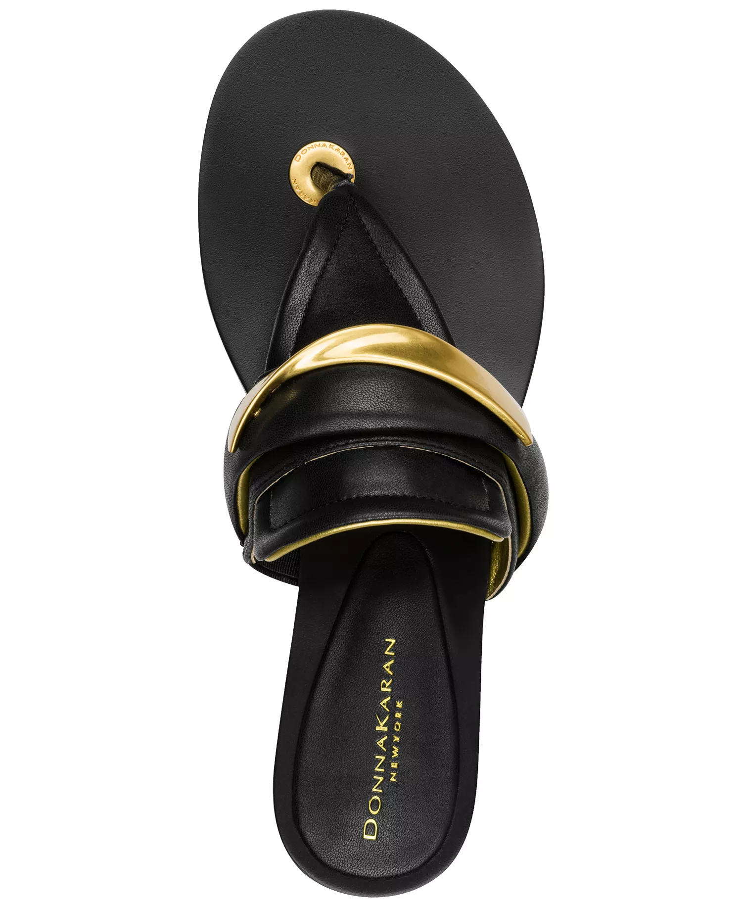 Women's Velvet Thong Flat Sandals - Black - 10