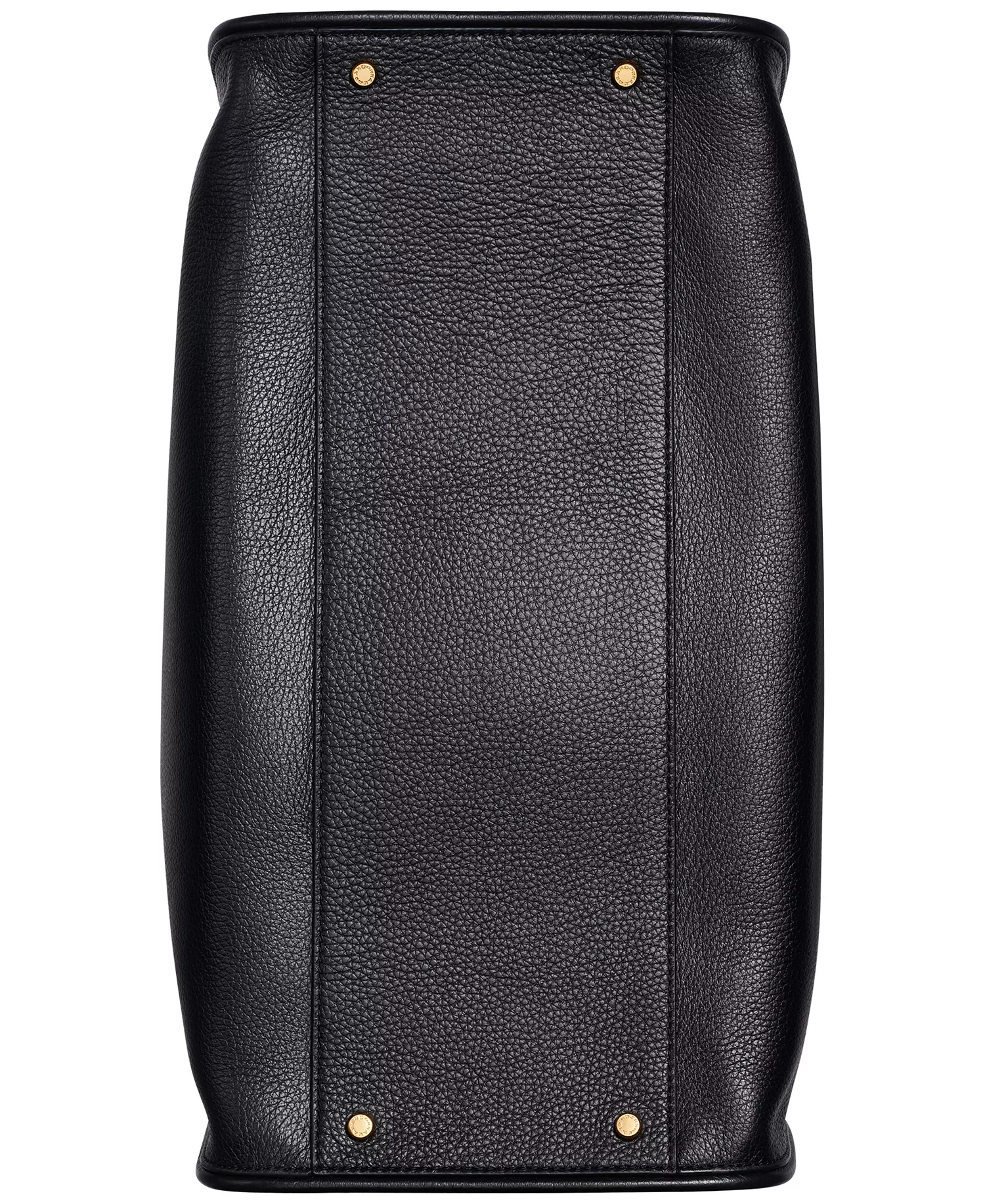 Satin Leather Medium Tote Bag - Black/gold - ONE SIZE