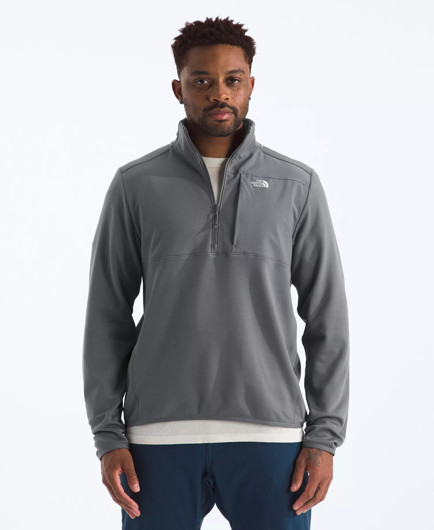 Men's TNF Performance Quarter-Zip Jacket - Smoked Pearl - 2XL