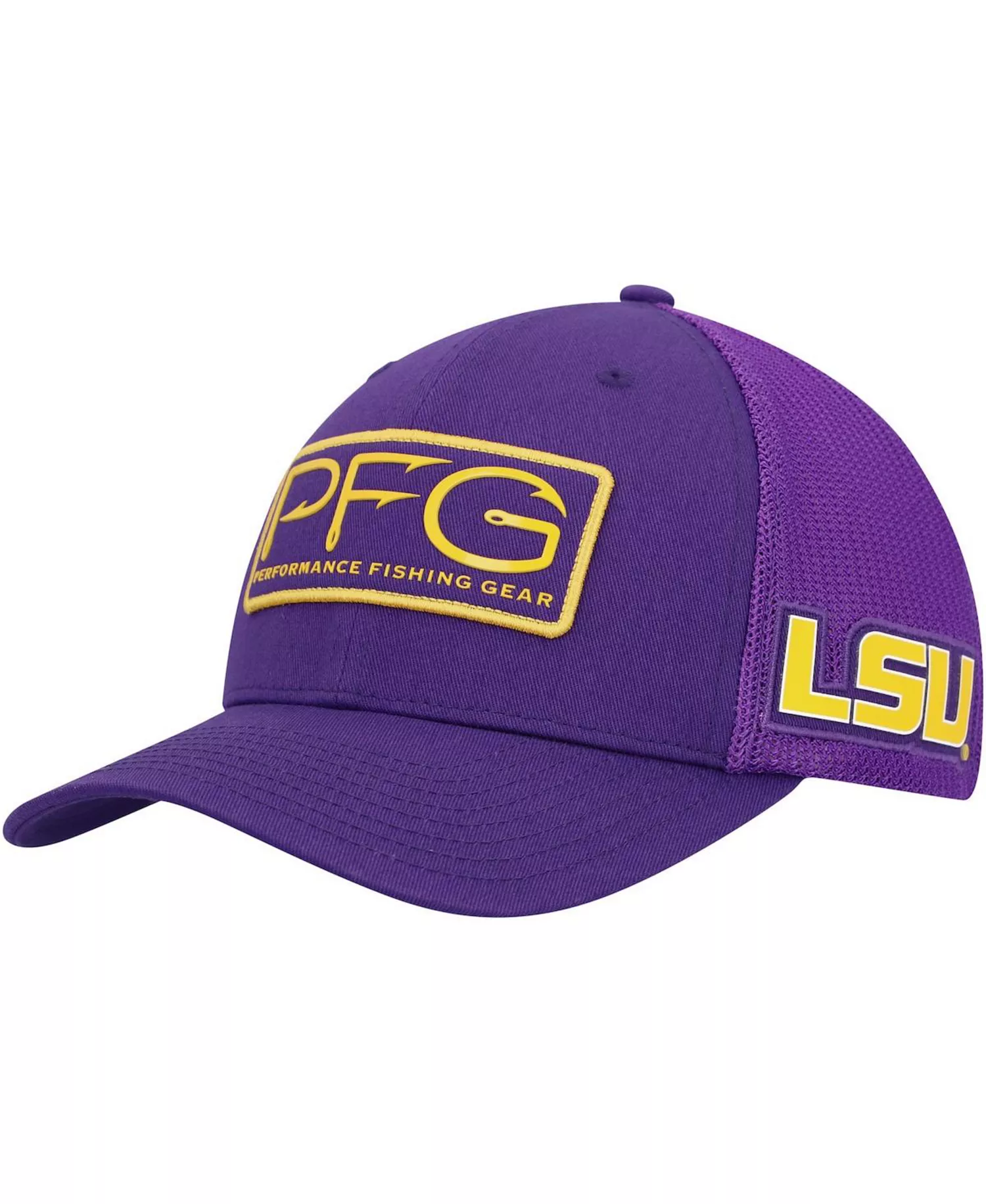 Men's Purple LSU Tigers PFG Hooks Flex Hat - Purple - L/XL