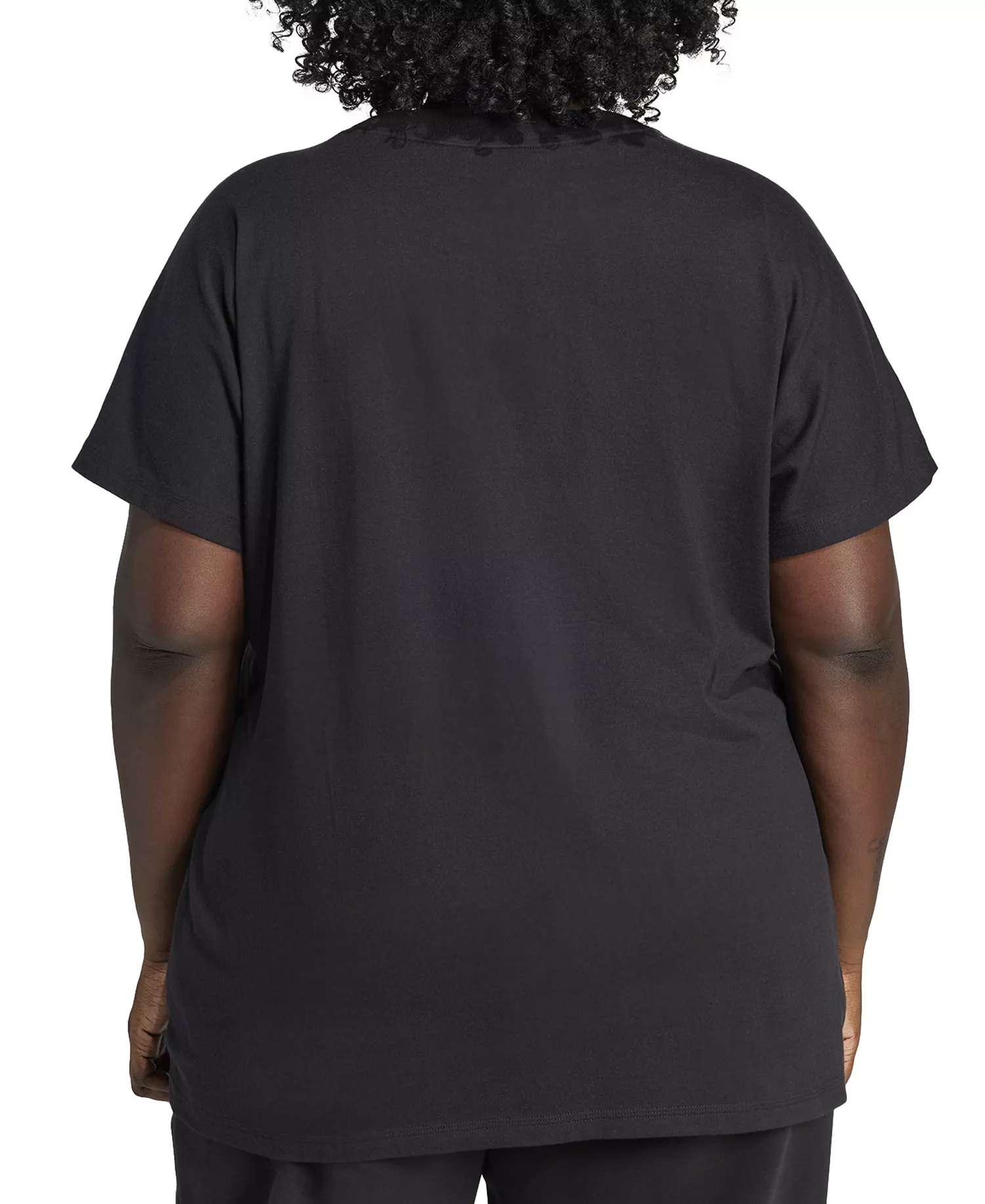 Plus Size Cotton The Essentials Crewneck T-Shirt - Black - 1X