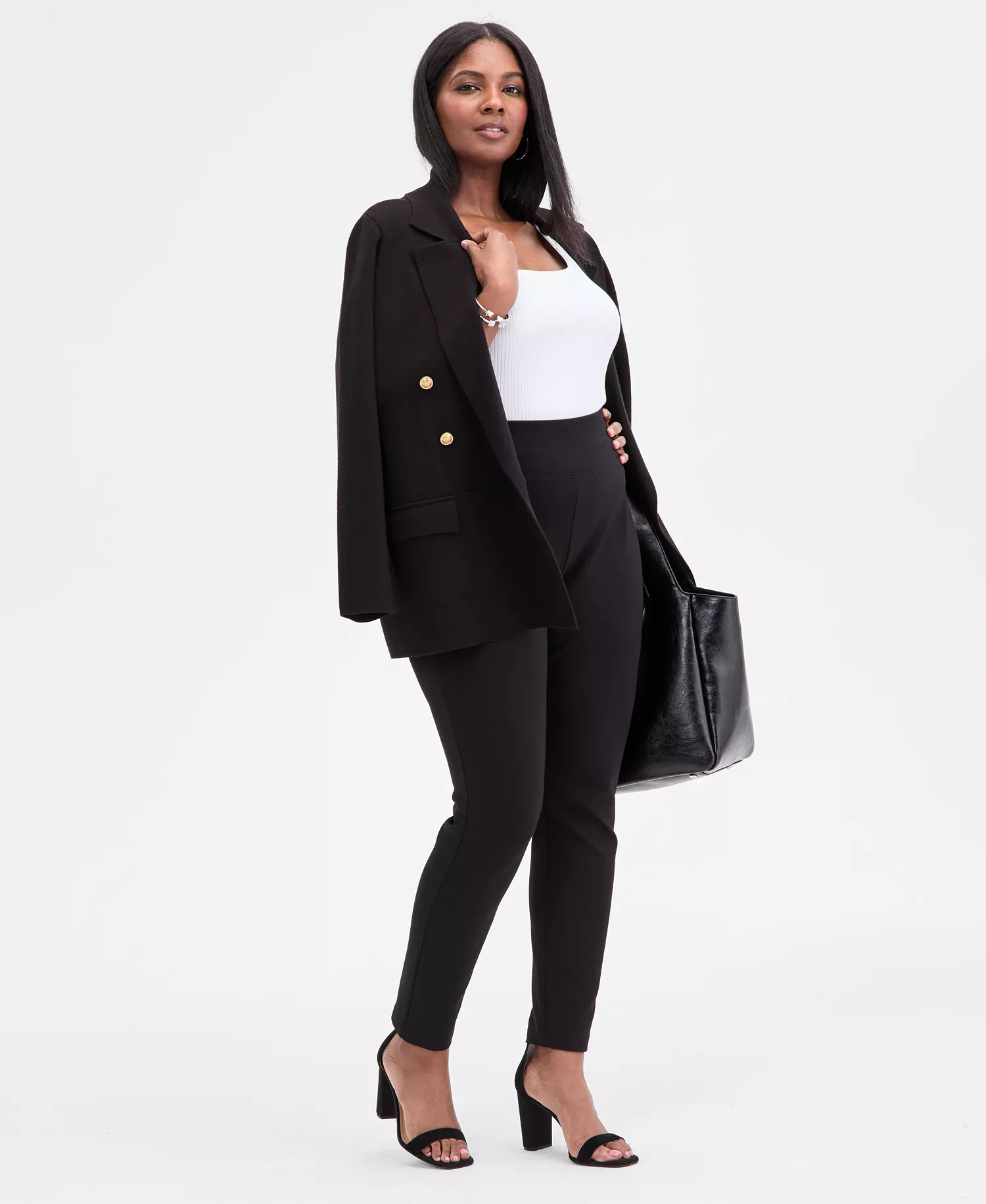 Plus Size High-Rise Leggings, Macy's Exclusive  - Deep Black - 0X