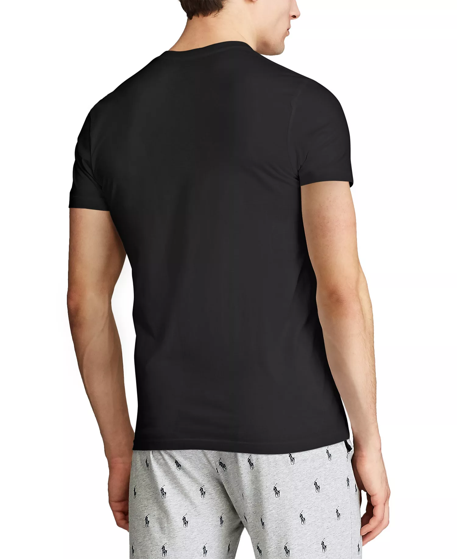Men's 5-Pack Classic-Fit V-Neck Undershirts - Polo Black - L