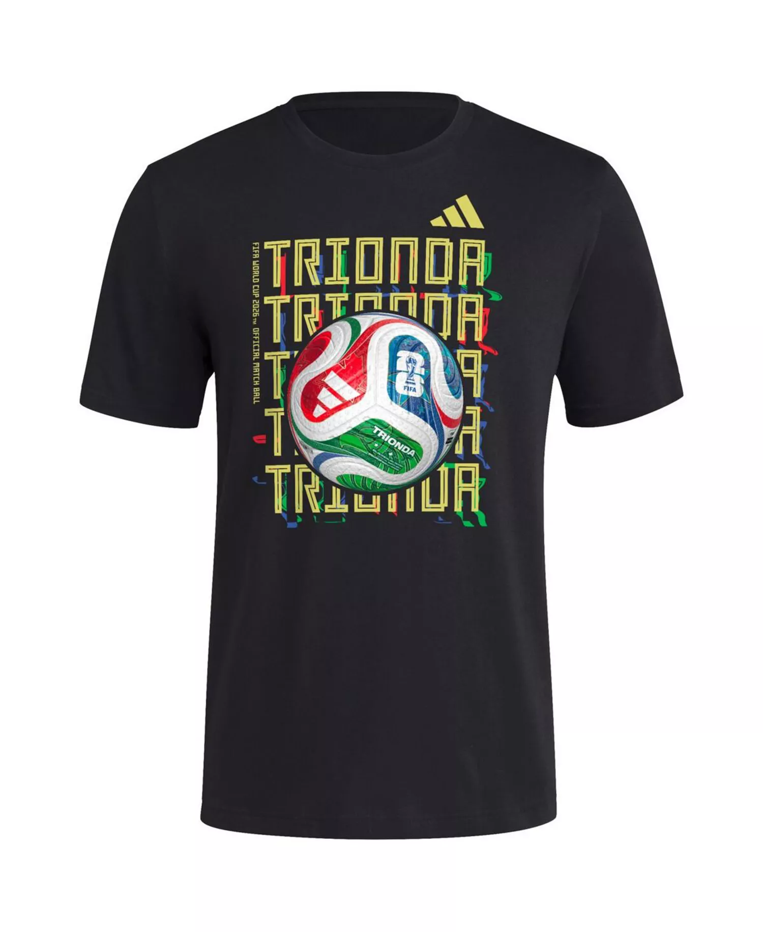 Men's Black 2026 FIFA World Cup Trionda Match Ball T-Shirt - Black - 2XL
