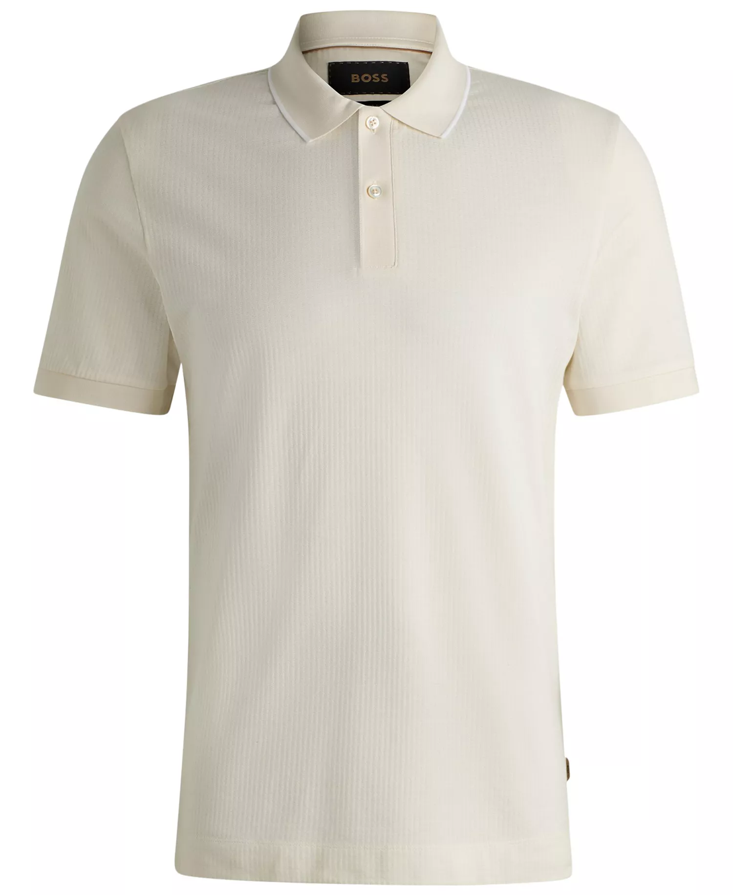 Men's Cotton-Silk Regular-Fit Polo Shirt - Open White - 2XL