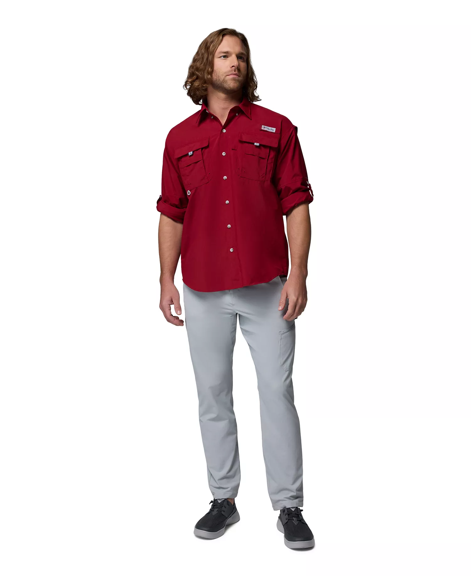 Men's Bahama II Long-Sleeve Shirt - Beet - L