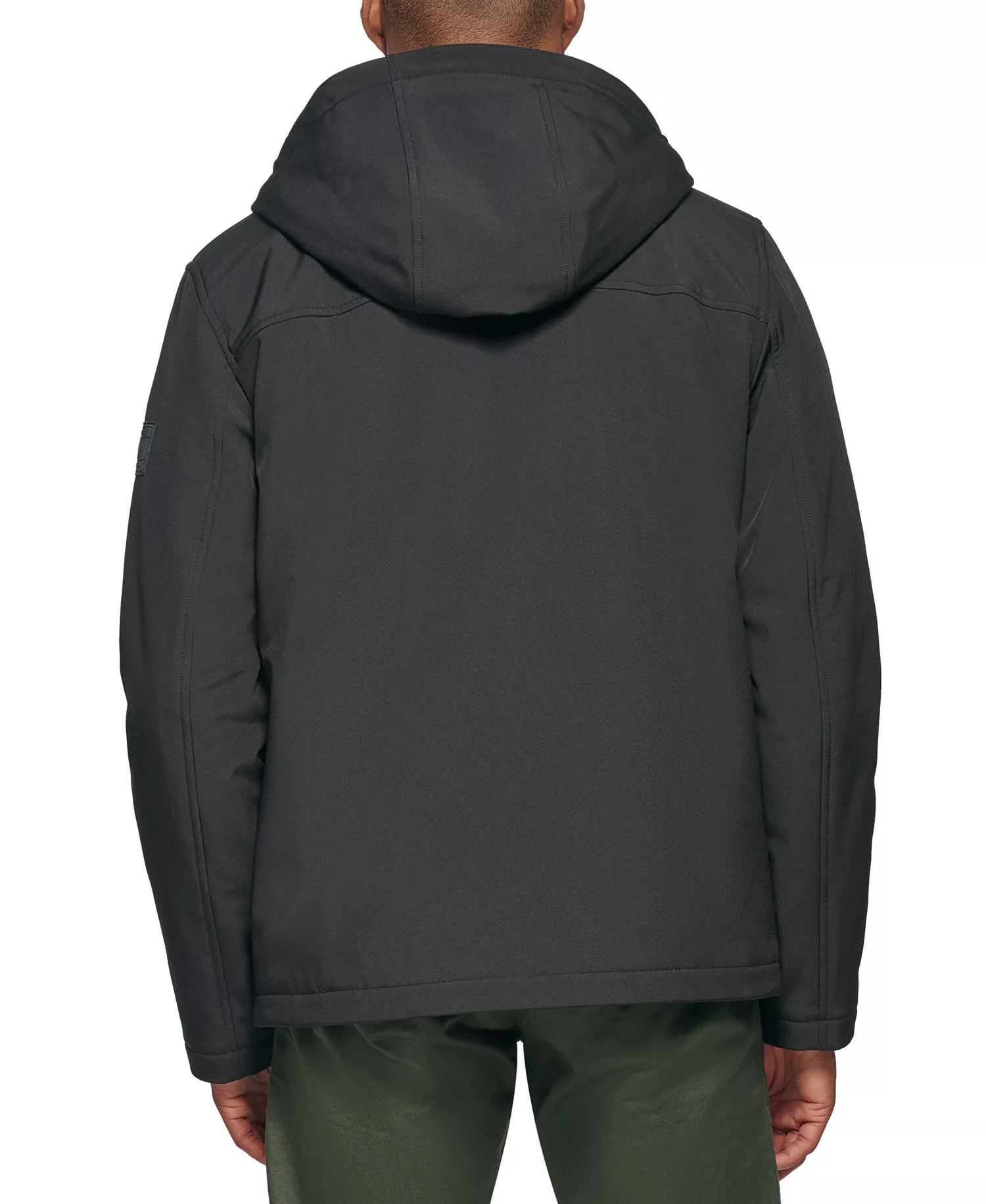 Men's Softshell Hooded Jacket - Black - 2XL