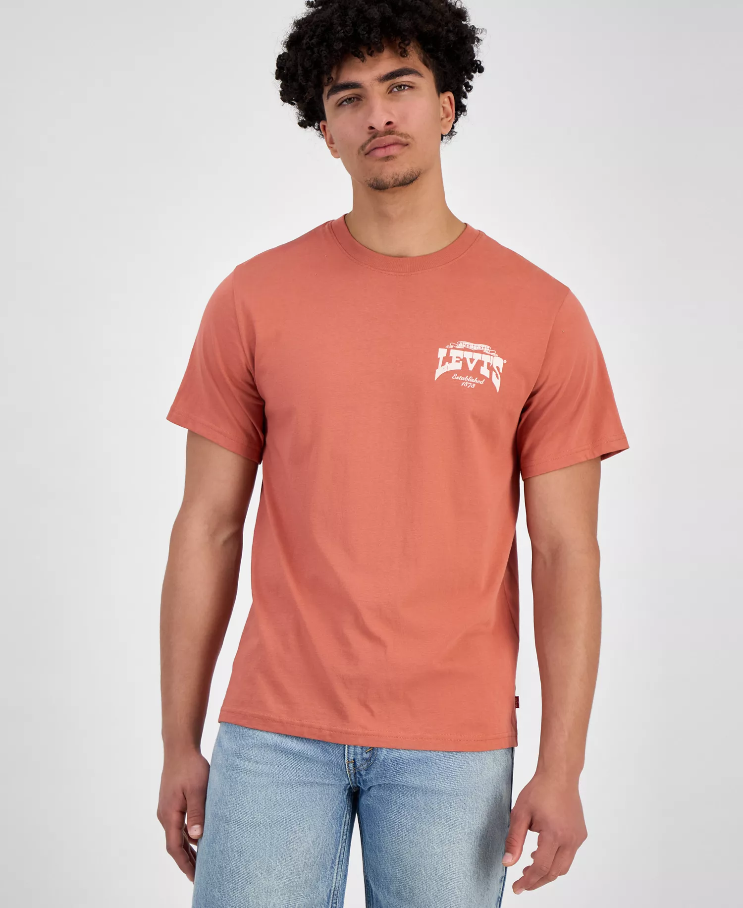 Men's Relaxed-Fit Short-Sleeve Graphic Crewneck T-Shirt - American Red - 2XL