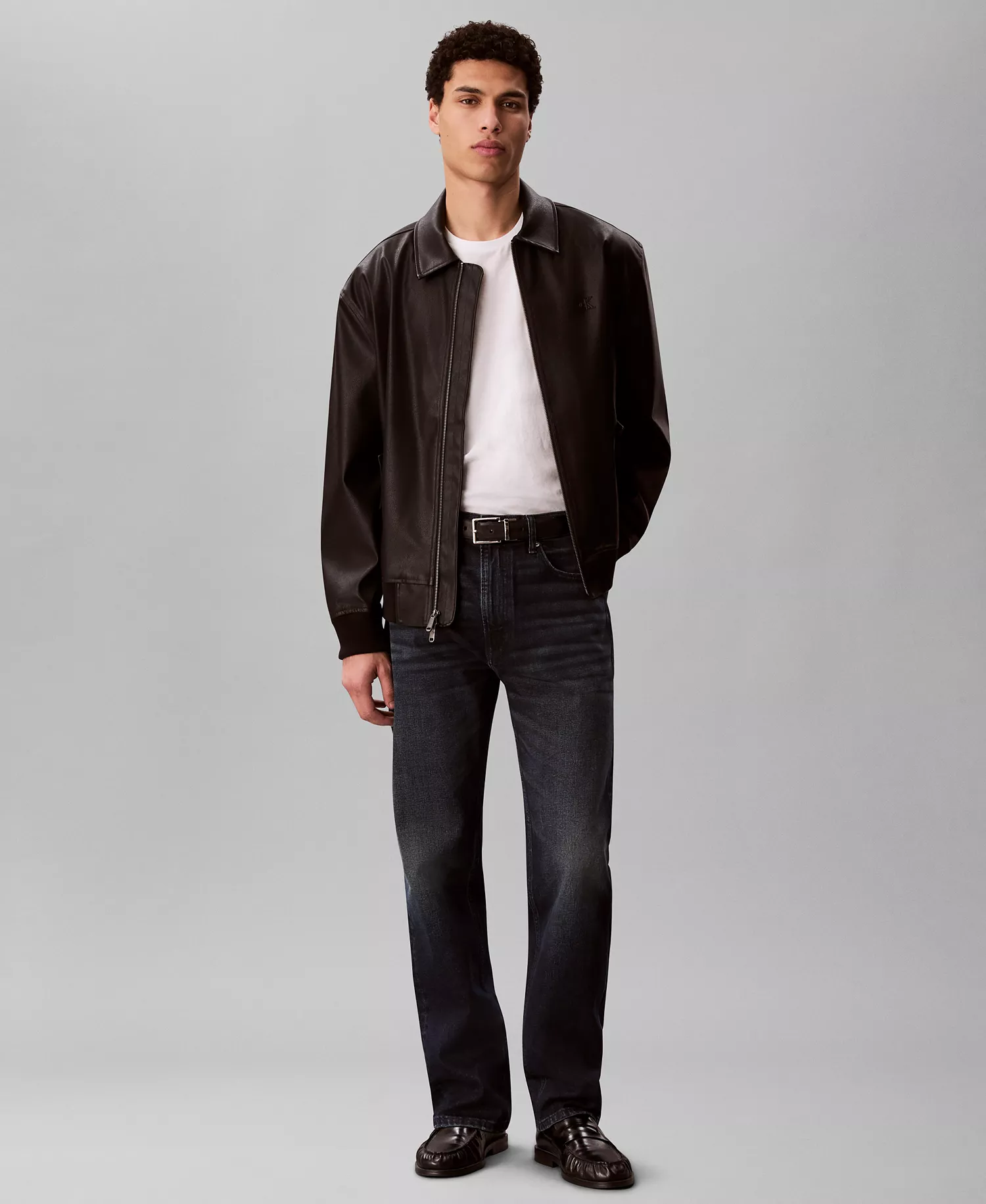 Men's Straight-Fit Stretch Denim Jeans - Klien Blue Black - 30x30