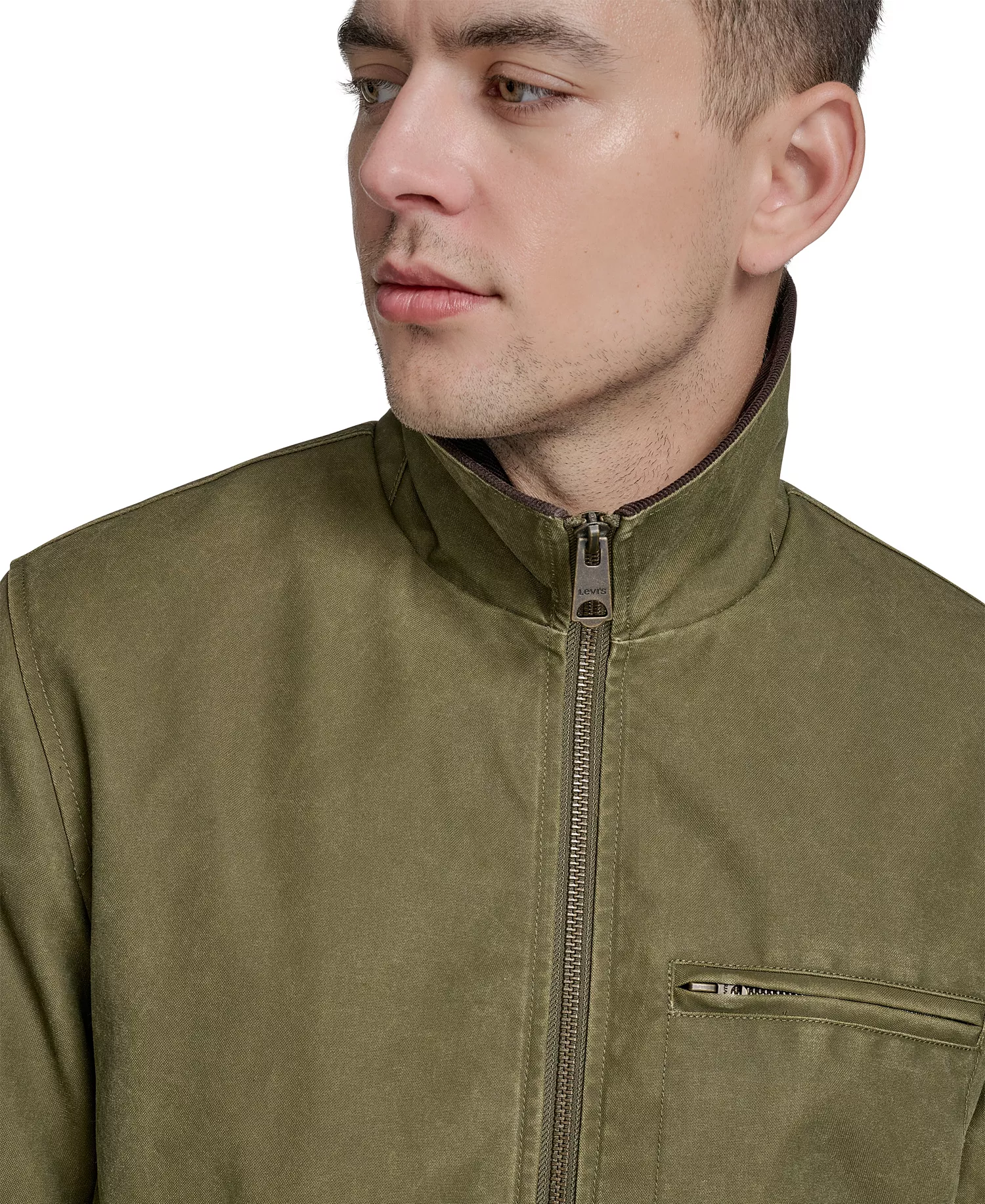 Men's Corduroy Collar Depot Jacket - Light Olive - L