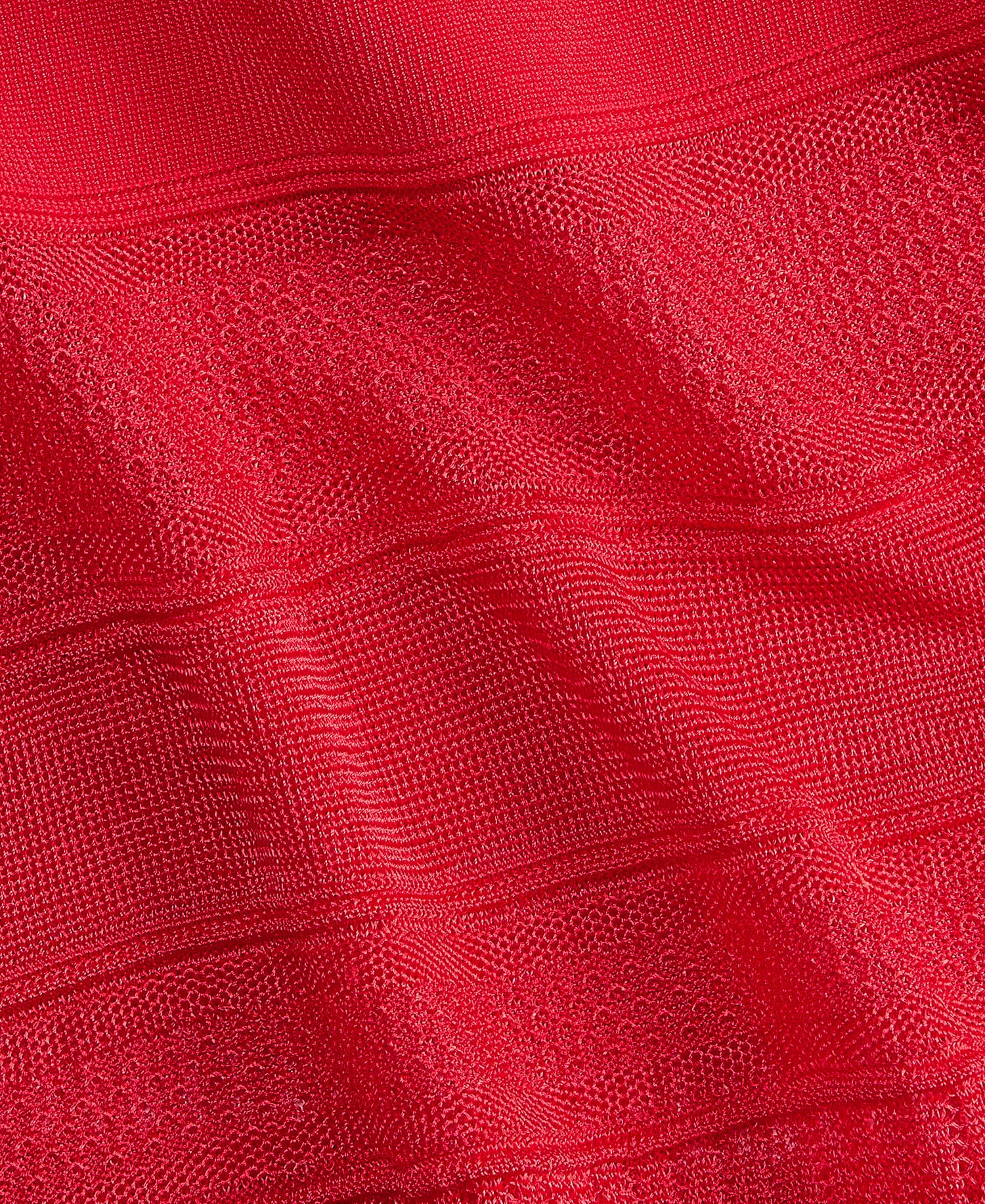 Women's Pointelle Stripe Sweater Skirt - Cherry Flame - L