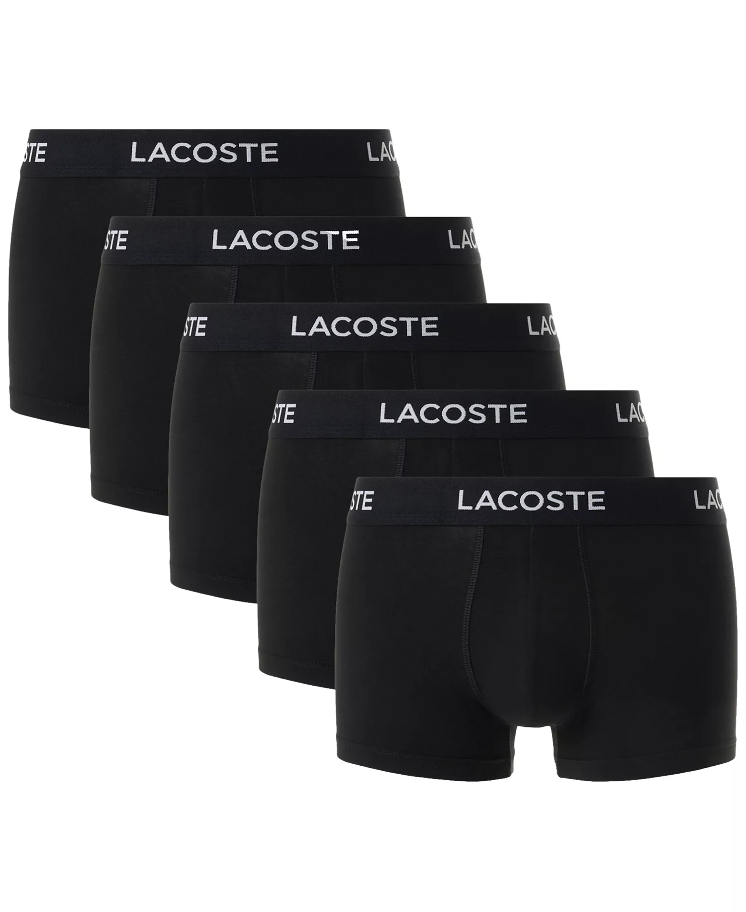 Men's 5- Pack Cotton Stretch Trunks - BLACK - L