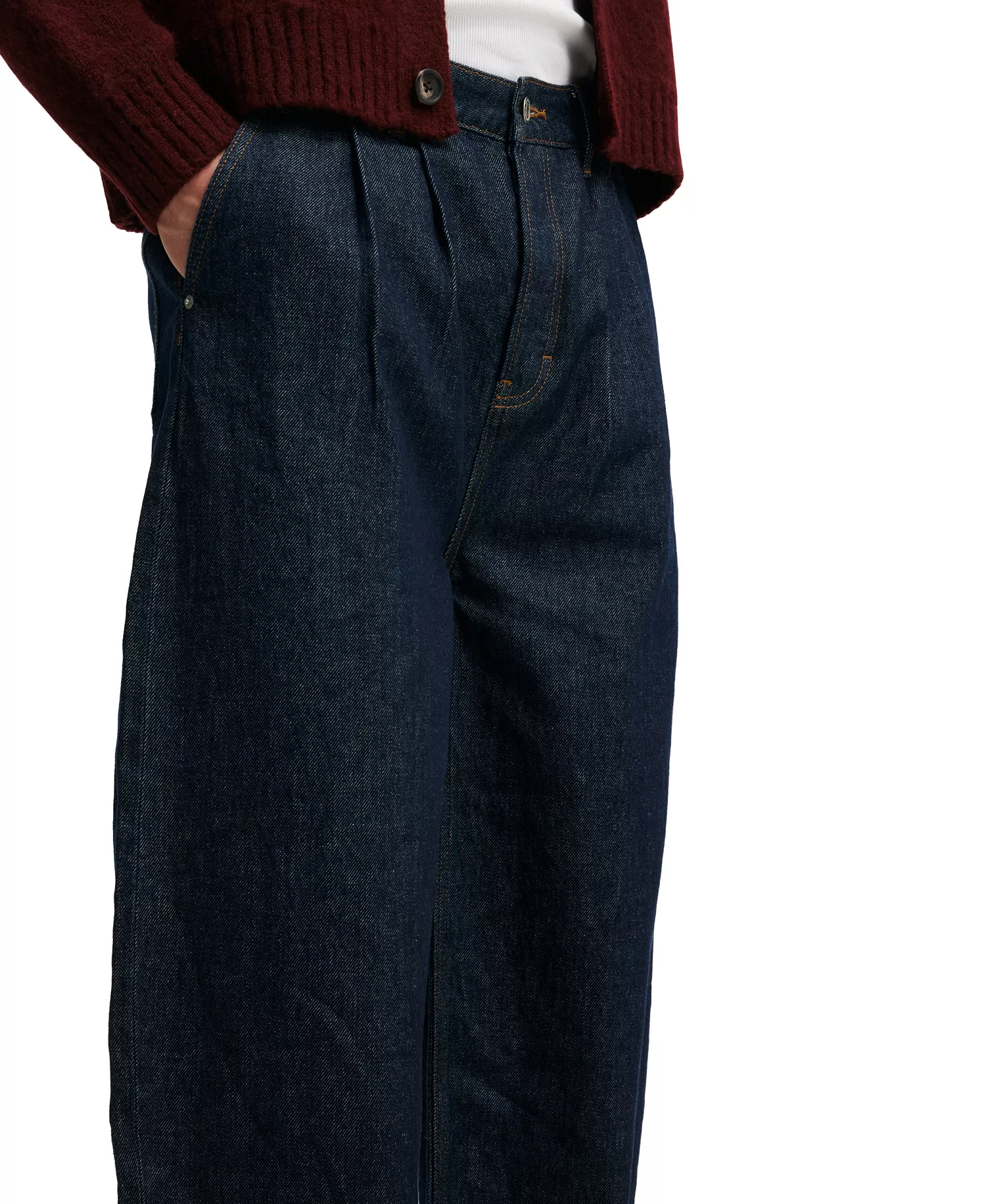 Men's Baggy Jeans - Pleat shutter blue - 26