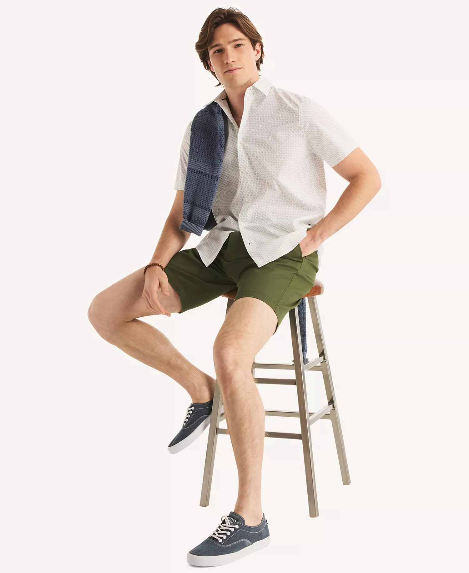 Men's Short-Sleeve Classic-Fit Shirt - Bright White - L