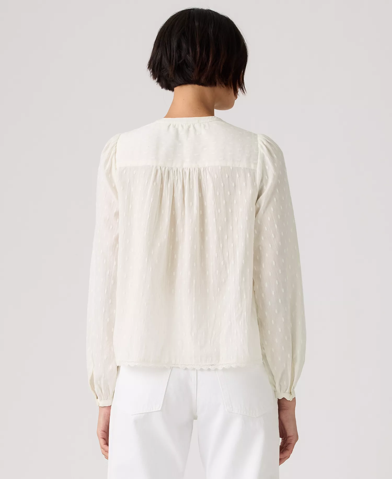 Women's Cleo Long-Sleeve Blouse - Egret - L