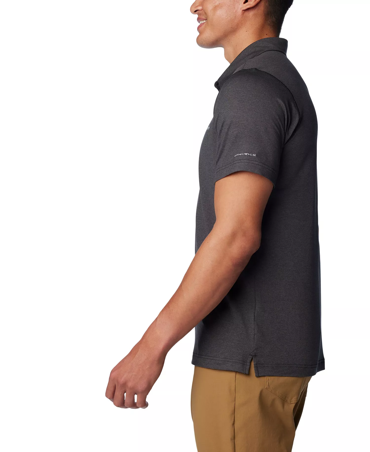 Men's Carter Short Sleeve Performance Crest Polo - Black - L