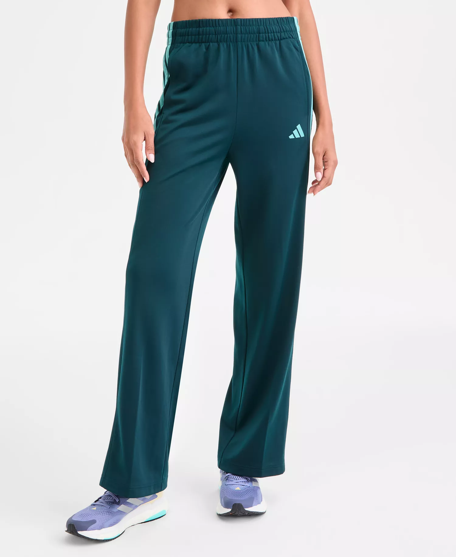 Women's Fashion Track Pants - Aurora Ivy/powder Teal - L
